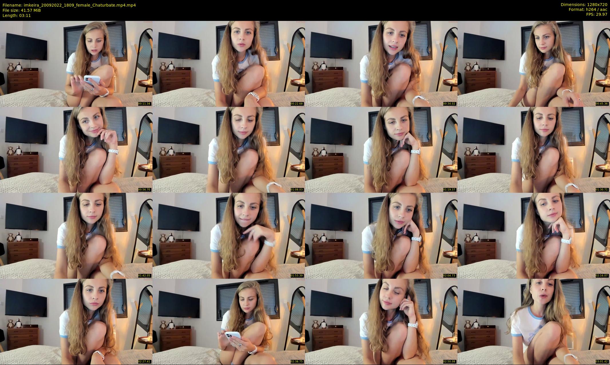 imkeira — 4 minute Chaturbate female cam show recording, 720p, Sep 20, 2022