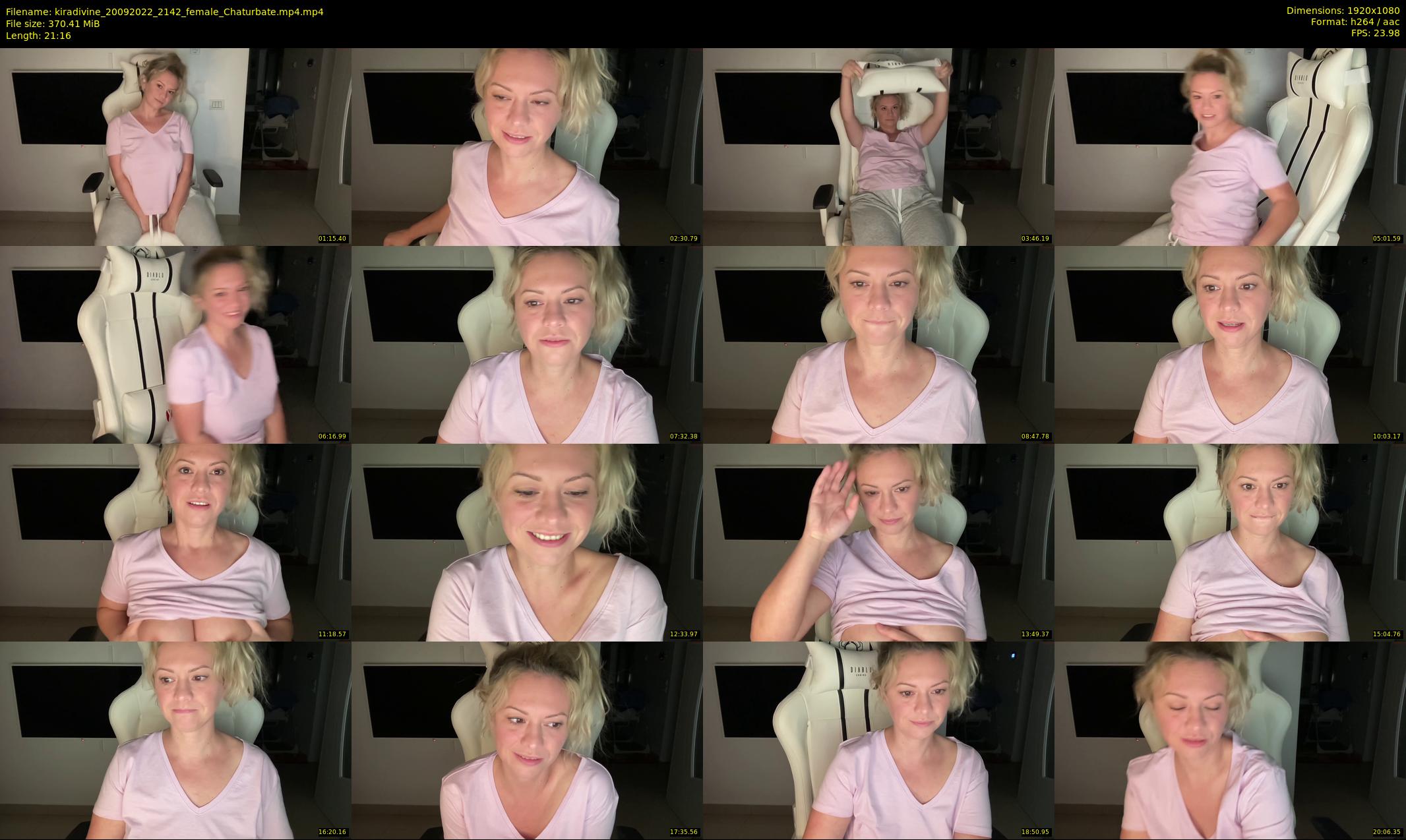 kiradivine — 22 minute Chaturbate female cam show recording, 1080p, Sep 20, 2022