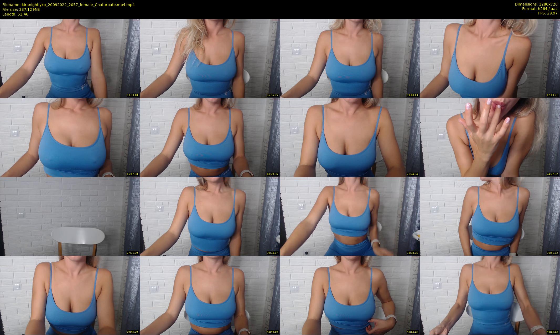 kiranightlyxo — 52 minute Chaturbate female cam show recording, 720p, Sep 20, 2022