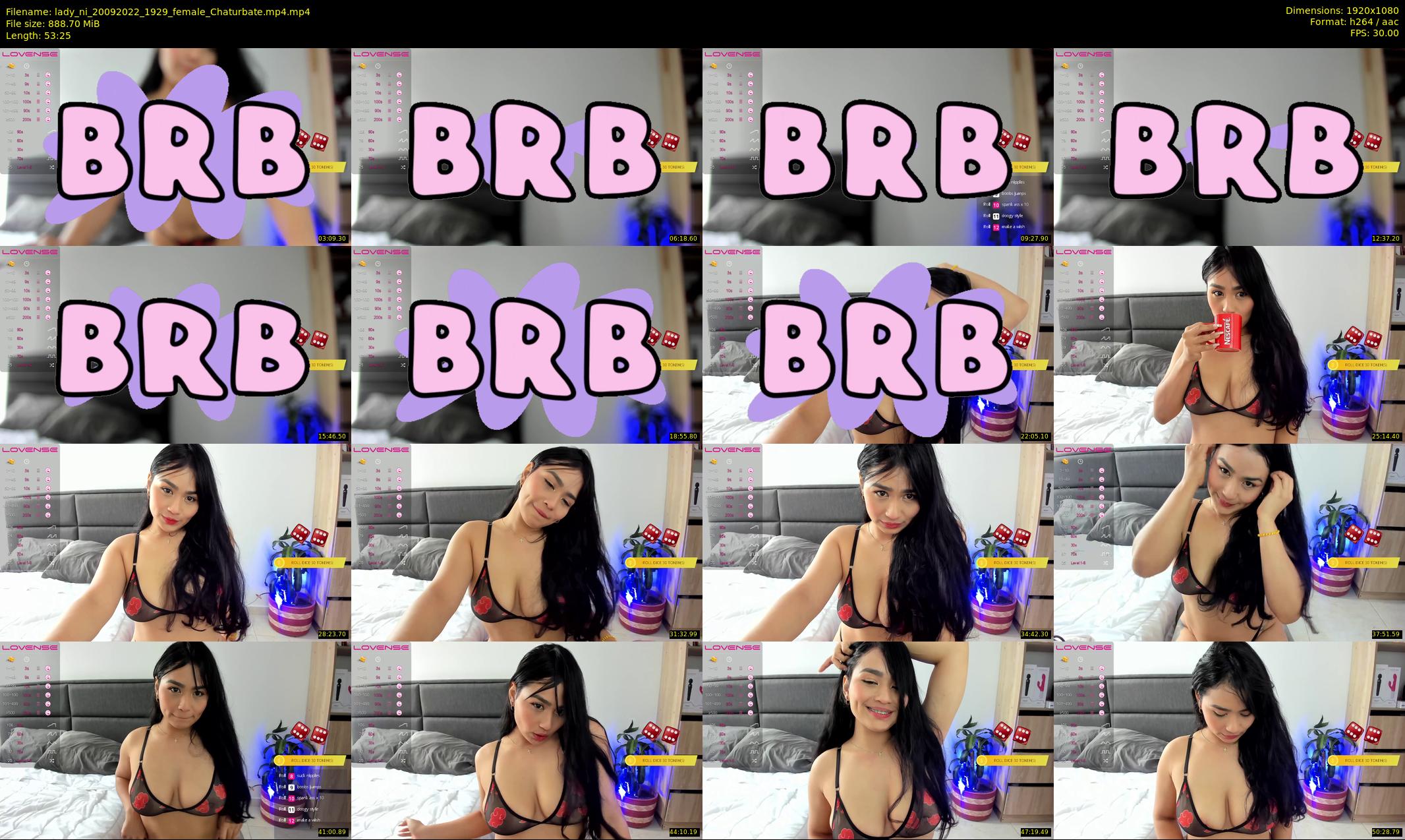 lady_ni — 54 minute Chaturbate female cam show recording, 1080p, Sep 20, 2022