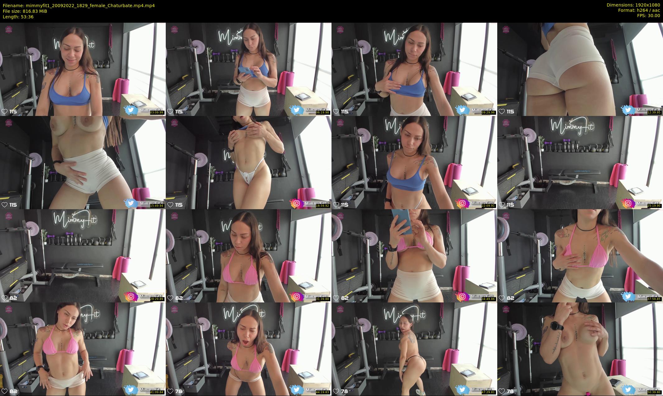 mimmyfit1 — 54 minute Chaturbate female cam show recording, 1080p, Sep 20, 2022