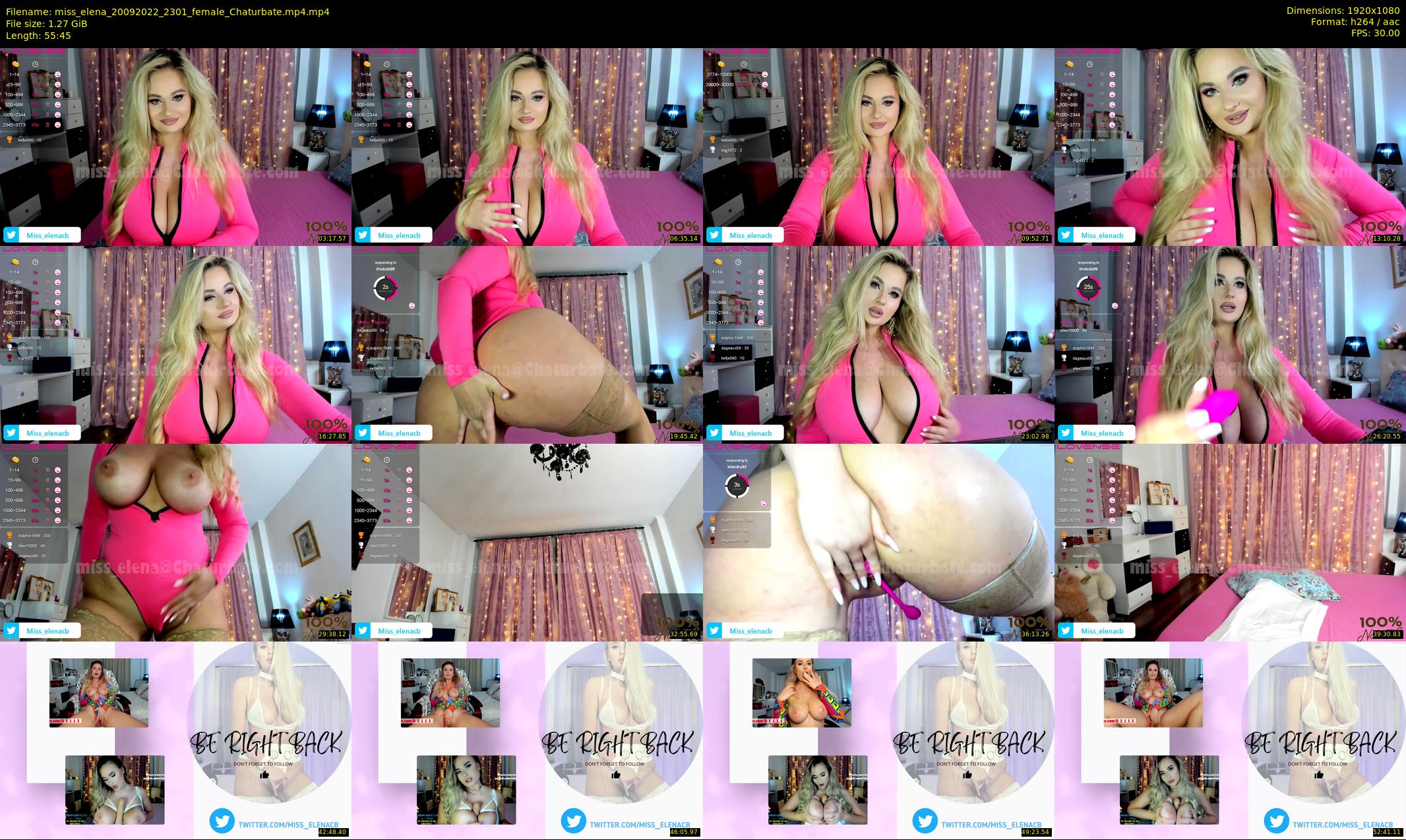 miss_elena — 56 minute Chaturbate female cam show recording, 1080p, Sep 20, 2022