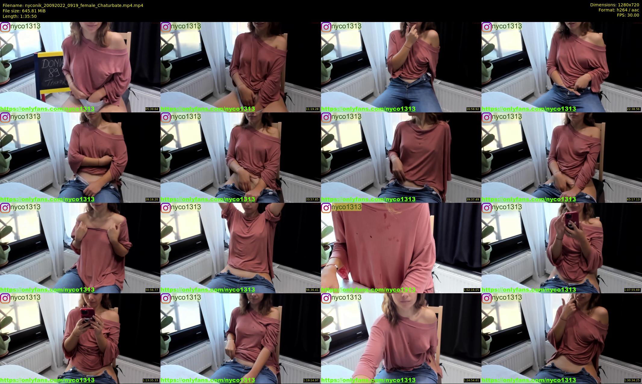 nyconik — 96 minute Chaturbate female cam show recording, 720p, Sep 20, 2022
