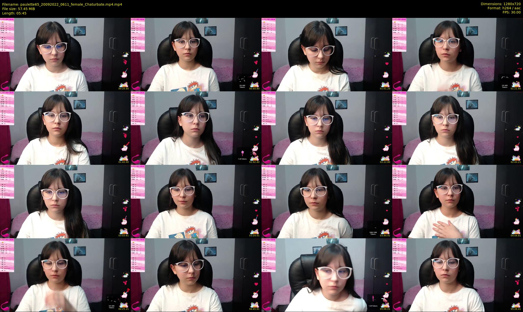 paulette65 — 6 minute Chaturbate female cam show recording, 720p, Sep 20, 2022