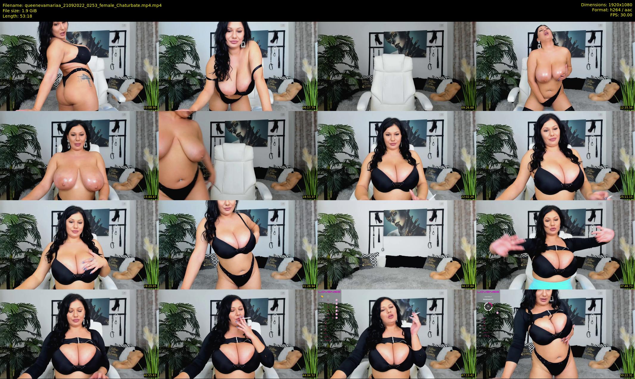queenevamariaa — 54 minute Chaturbate female cam show recording, 1080p, Sep 21, 2022