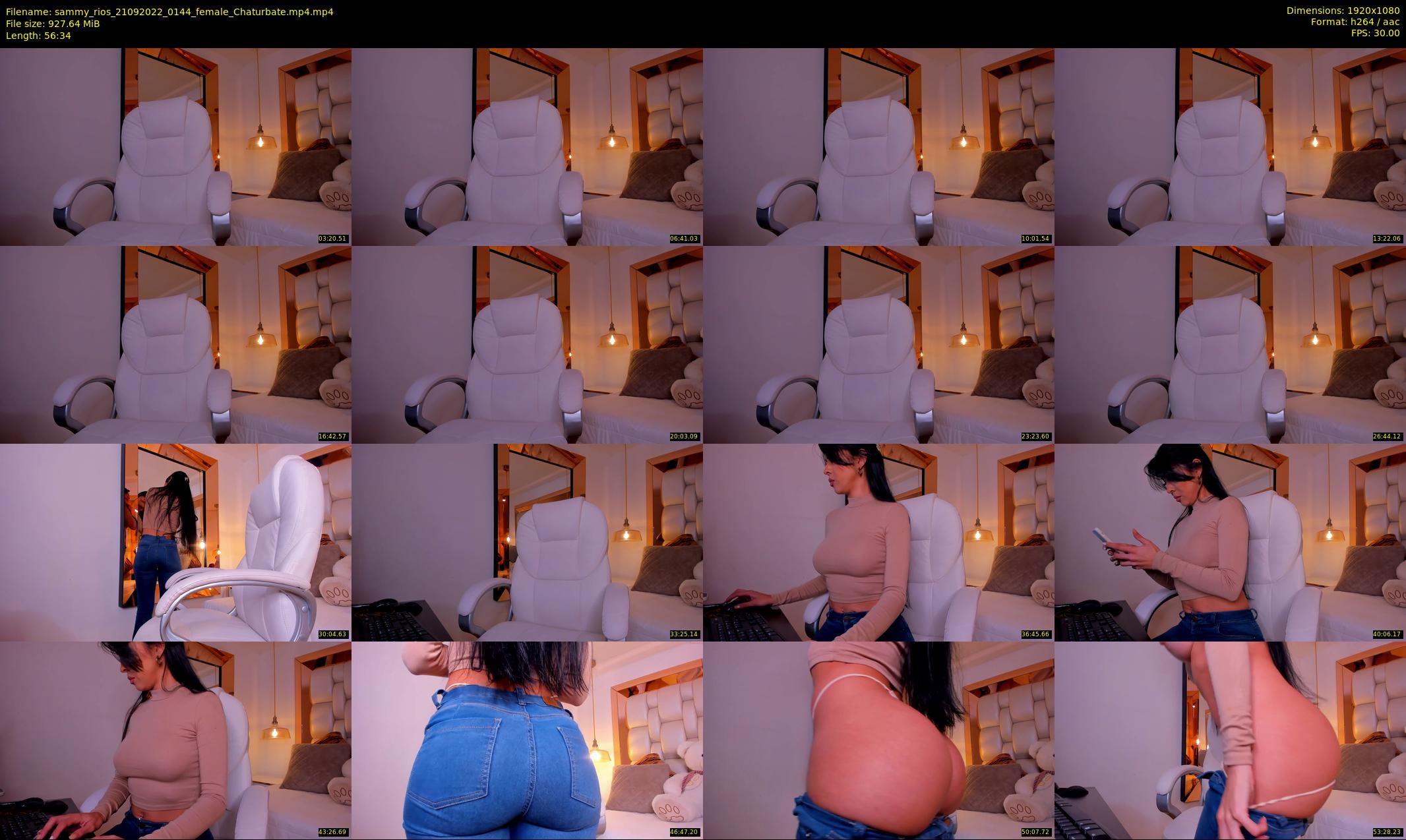 sammy_rios — 57 minute Chaturbate female cam show recording, 1080p, Sep 21, 2022