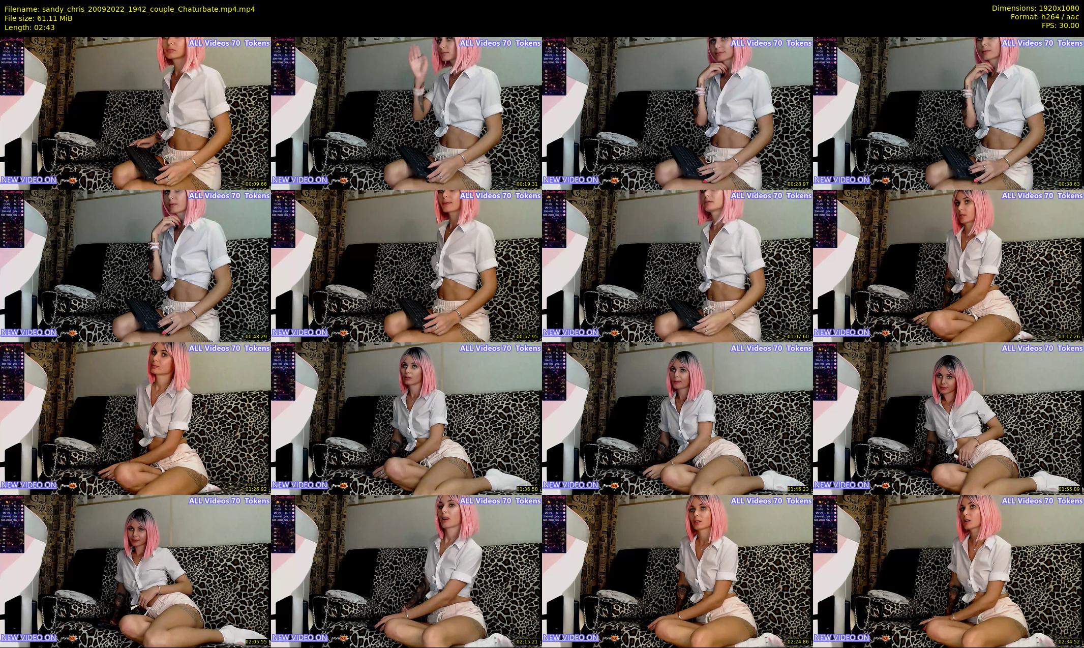 sandy_chris — 3 minute Chaturbate couple cam show recording, 1080p, Sep 20, 2022