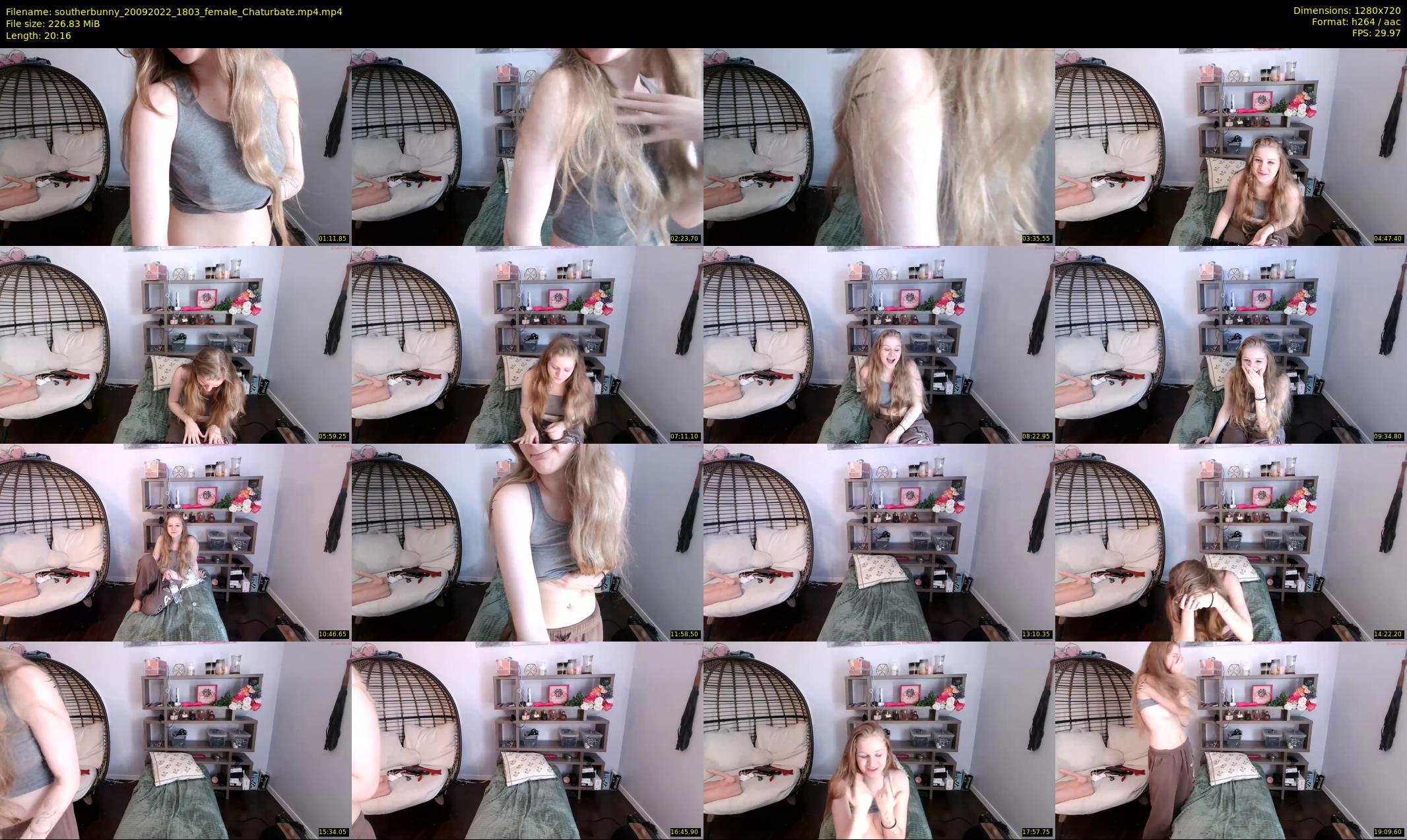 southerbunny — 21 minute Chaturbate female cam show recording, 720p, Sep 20, 2022