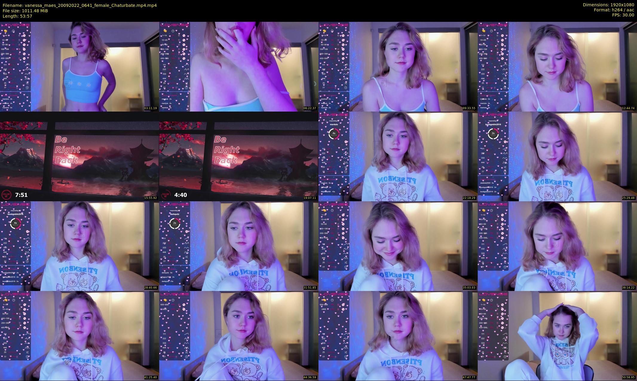 vanessa_maes — 54 minute Chaturbate female cam show recording, 1080p, Sep 20, 2022