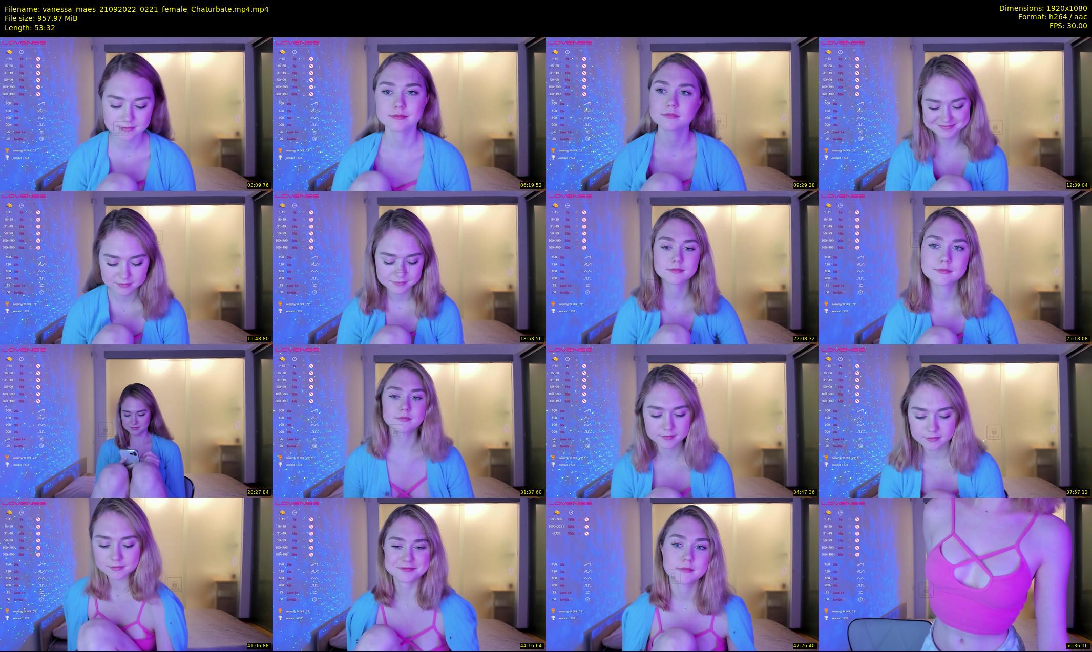 vanessa_maes — 54 minute Chaturbate female cam show recording, 1080p, Sep 21, 2022
