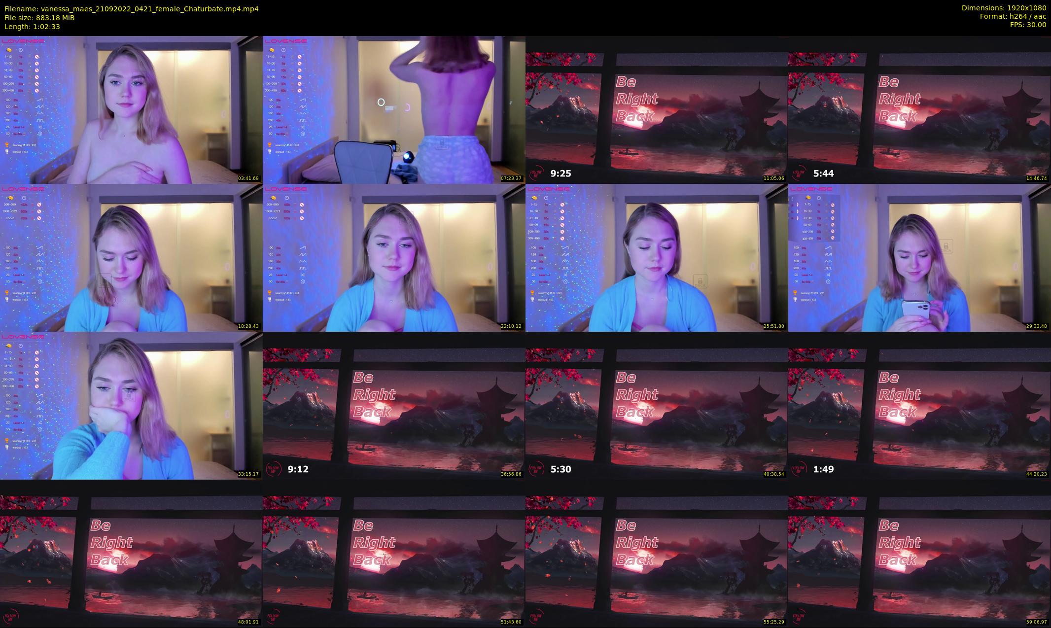 vanessa_maes — 63 minute Chaturbate female cam show recording, 1080p, Sep 21, 2022