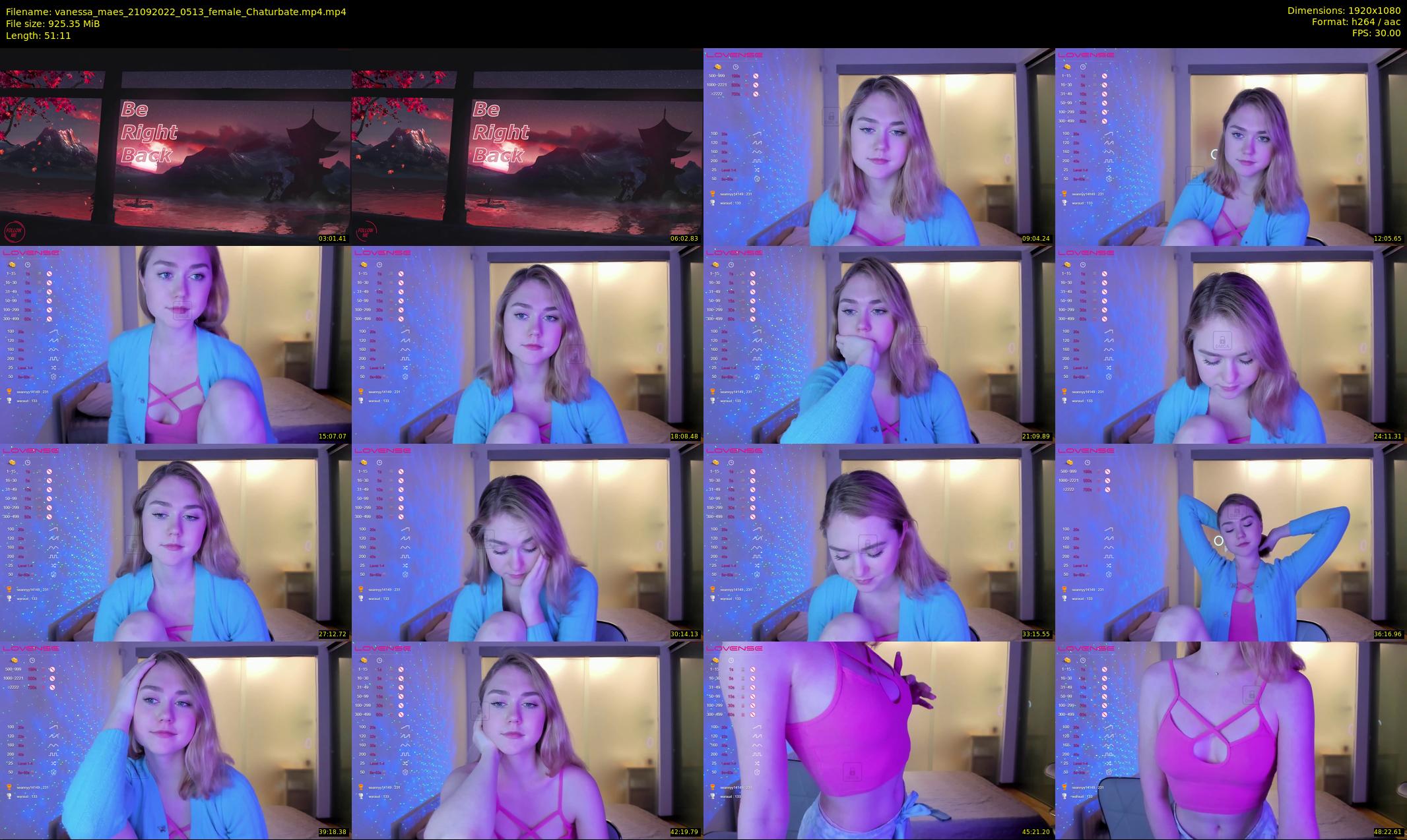 vanessa_maes — 52 minute Chaturbate female cam show recording, 1080p, Sep 21, 2022