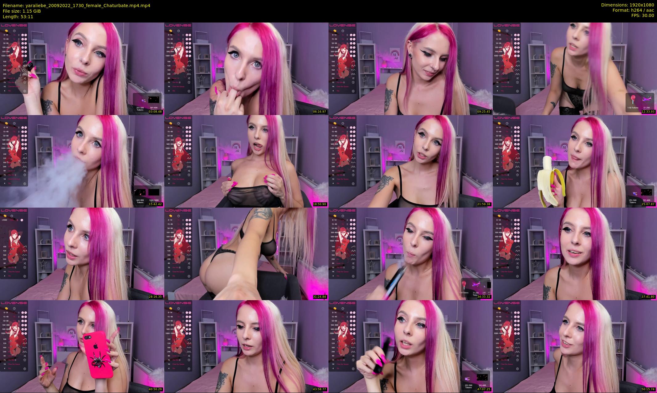 yaraliebe — 54 minute Chaturbate female cam show recording, 1080p, Sep 20, 2022