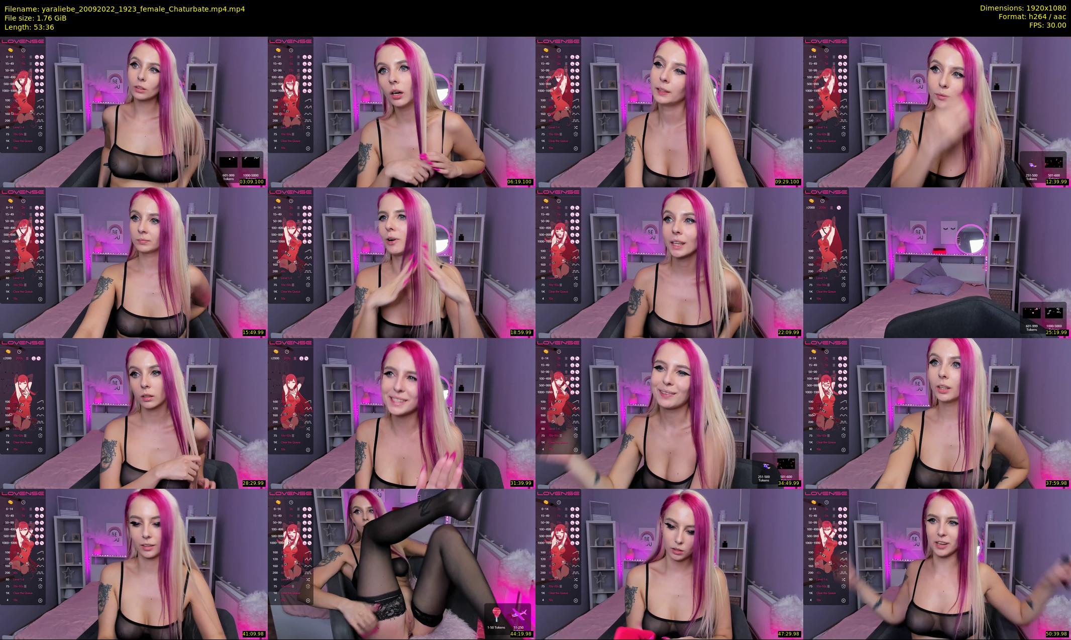 yaraliebe — 54 minute Chaturbate female cam show recording, 1080p, Sep 20, 2022