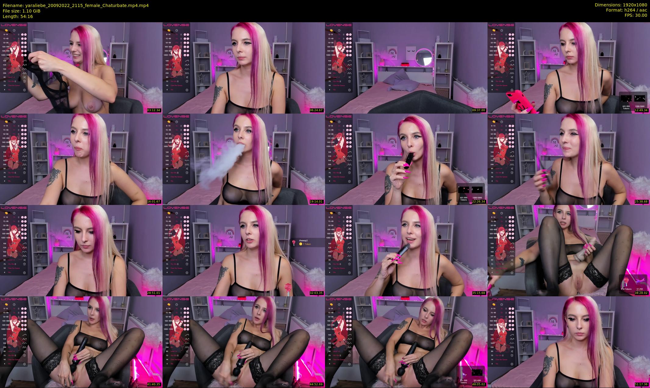 yaraliebe — 55 minute Chaturbate female cam show recording, 1080p, Sep 20, 2022