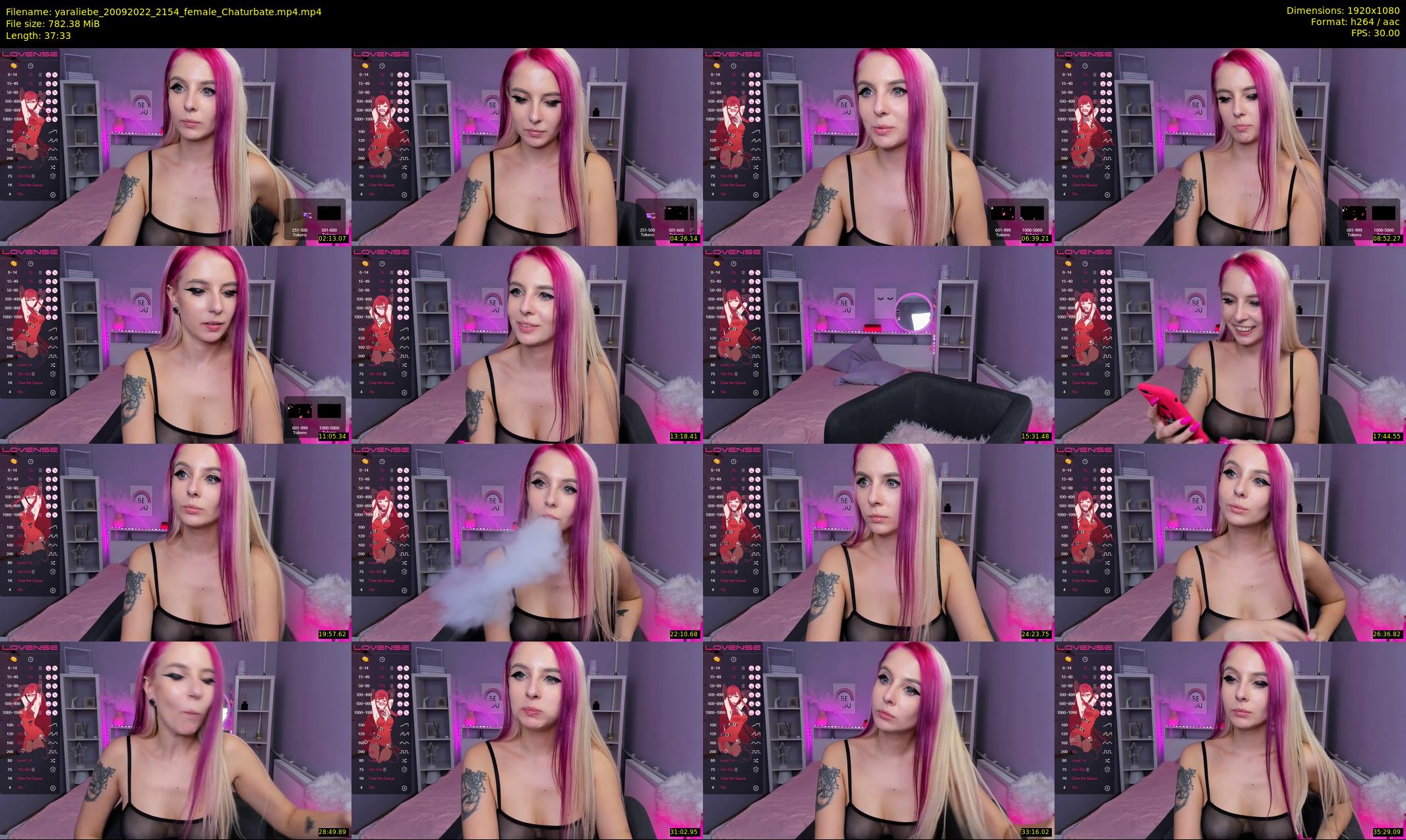 yaraliebe — 38 minute Chaturbate female cam show recording, 1080p, Sep 20, 2022