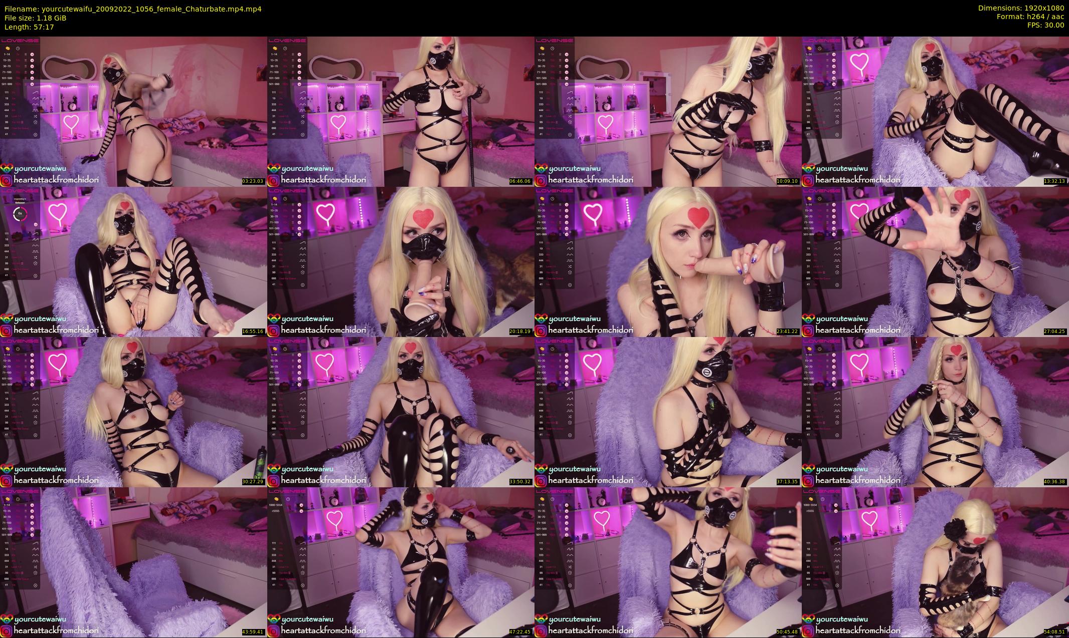 yourcutewaifu — 58 minute Chaturbate female cam show recording, 1080p, Sep 20, 2022