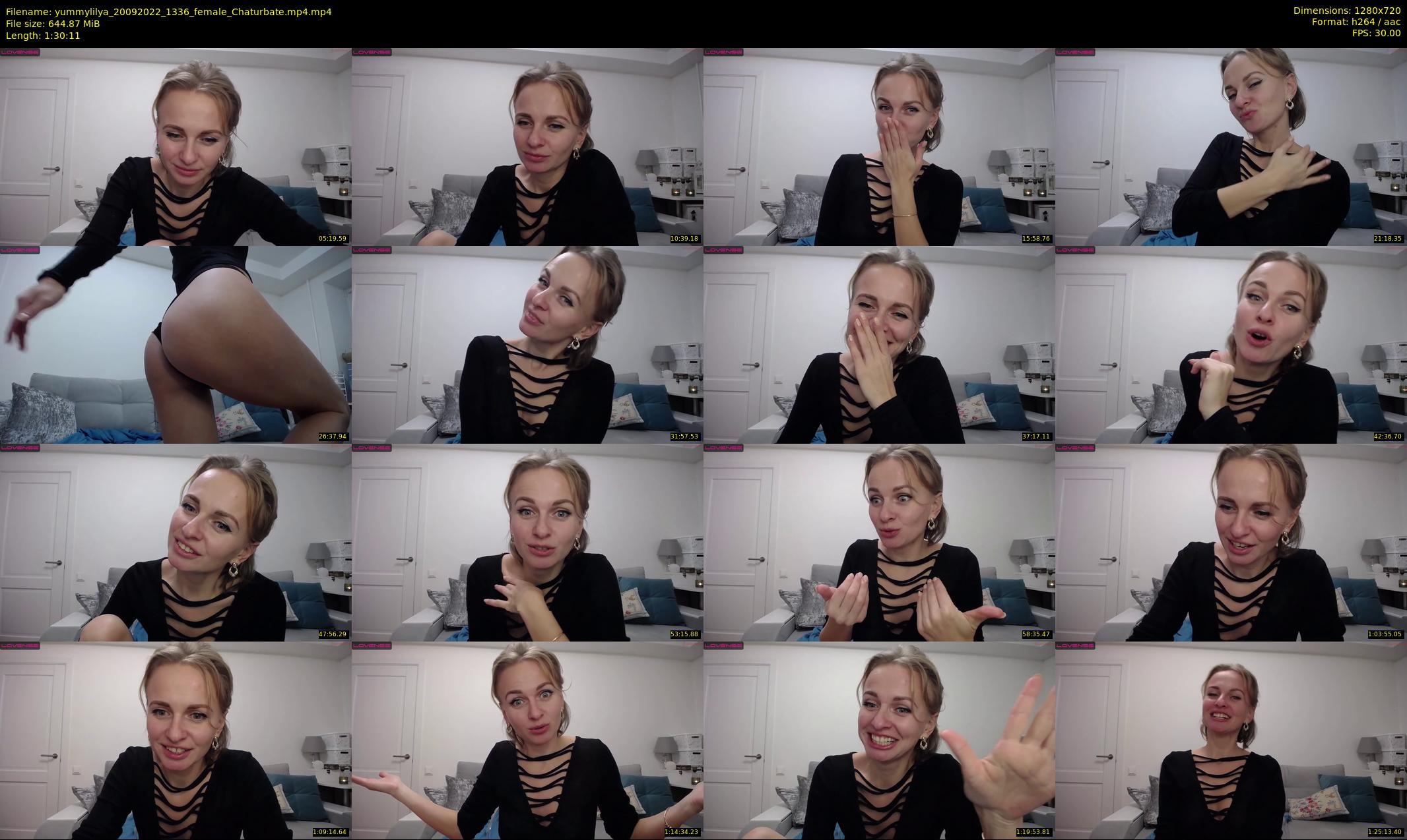 yummylilya — 91 minute Chaturbate female cam show recording, 720p, Sep 20, 2022