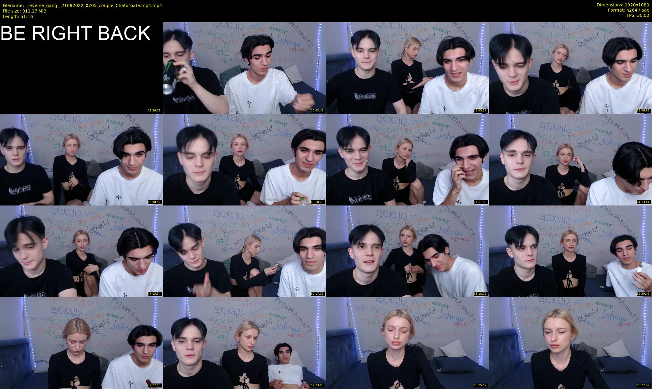 _reverse_gang_ — 52 minute Chaturbate couple cam show recording, 1080p, Sep 21, 2022