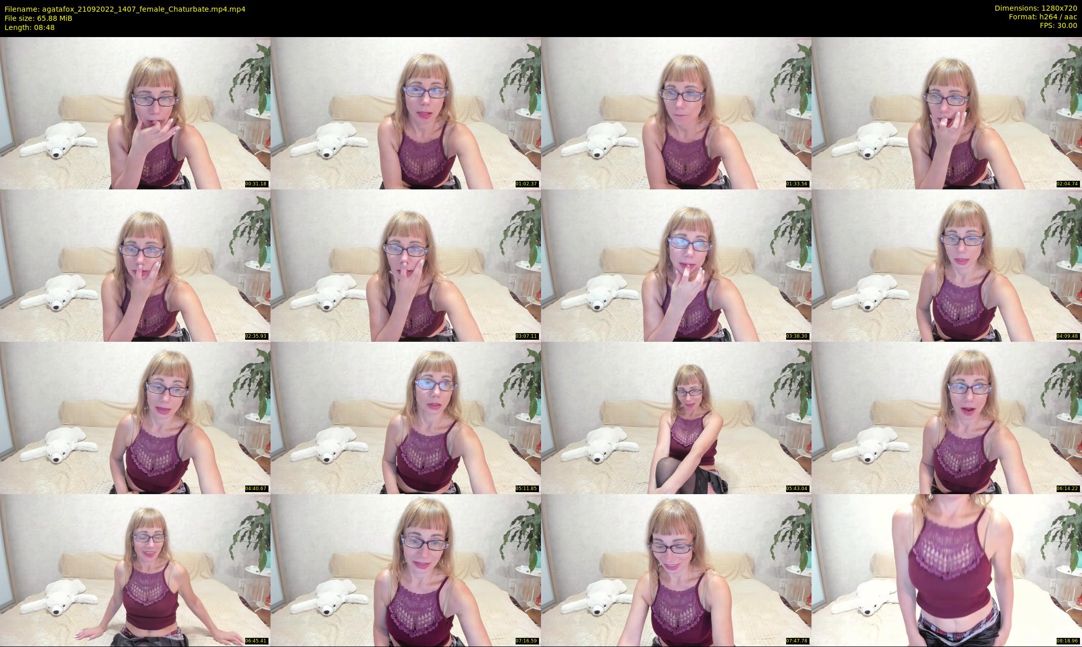 agatafox — 9 minute Chaturbate female cam show recording, 720p, Sep 21, 2022