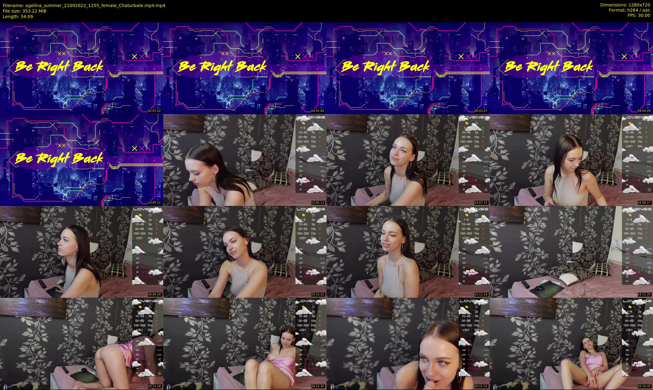 agelina_summer — 35 minute Chaturbate female cam show recording, 720p, Sep 21, 2022