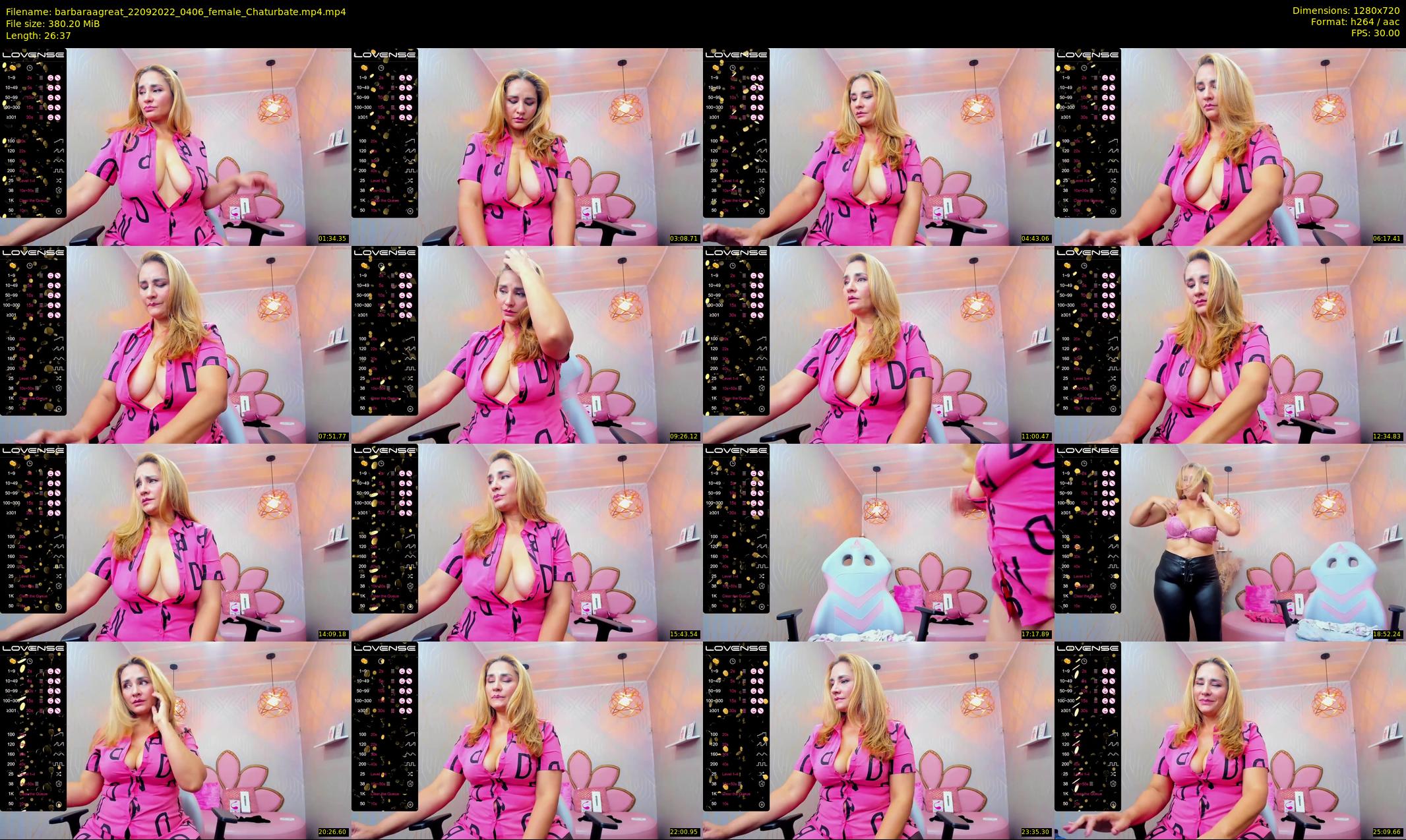 barbaraagreat — 27 minute Chaturbate female cam show recording, 720p, Sep 22, 2022