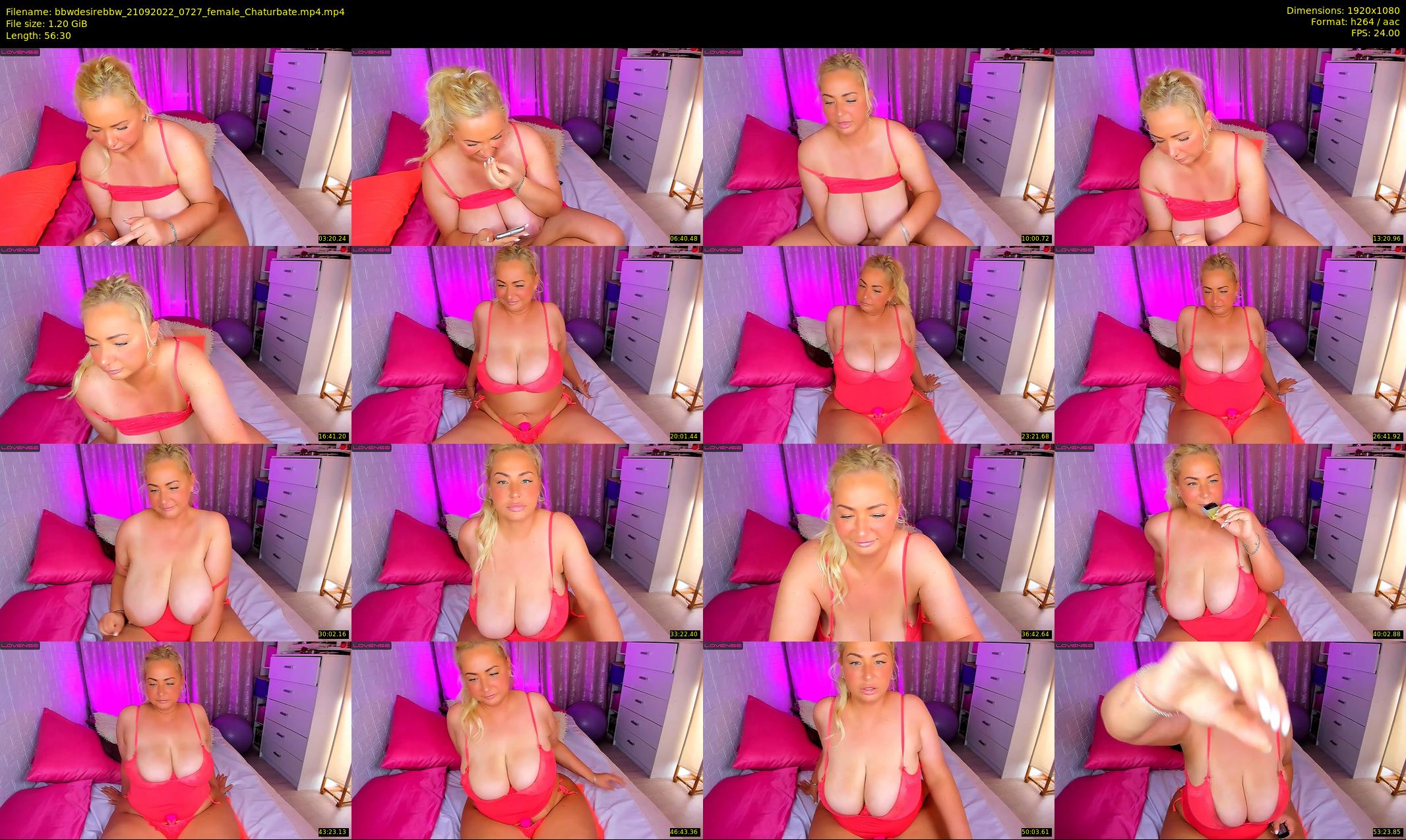 bbwdesirebbw — 57 minute Chaturbate female cam show recording, 1080p, Sep 21, 2022