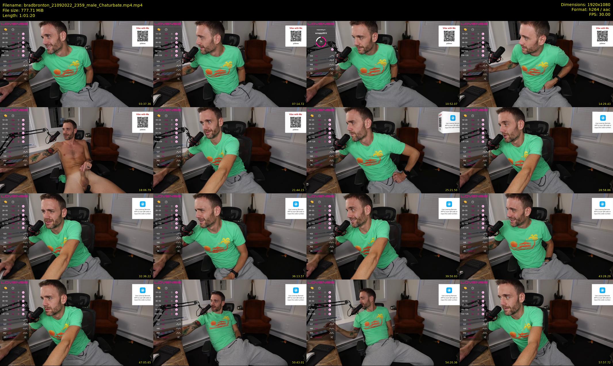 bradbronton — 62 minute Chaturbate male cam show recording, 1080p, Sep 21, 2022