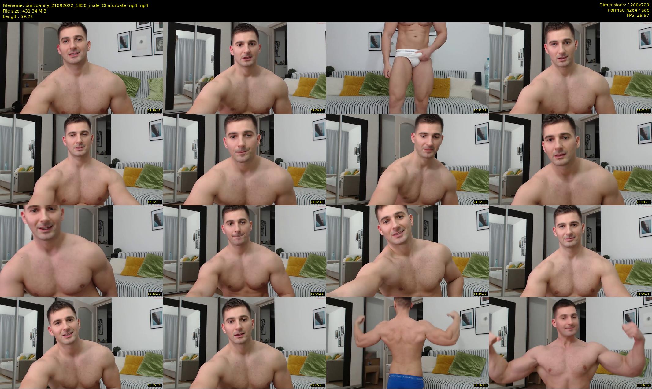 bunzdanny — 60 minute Chaturbate male cam show recording, 720p, Sep 21, 2022