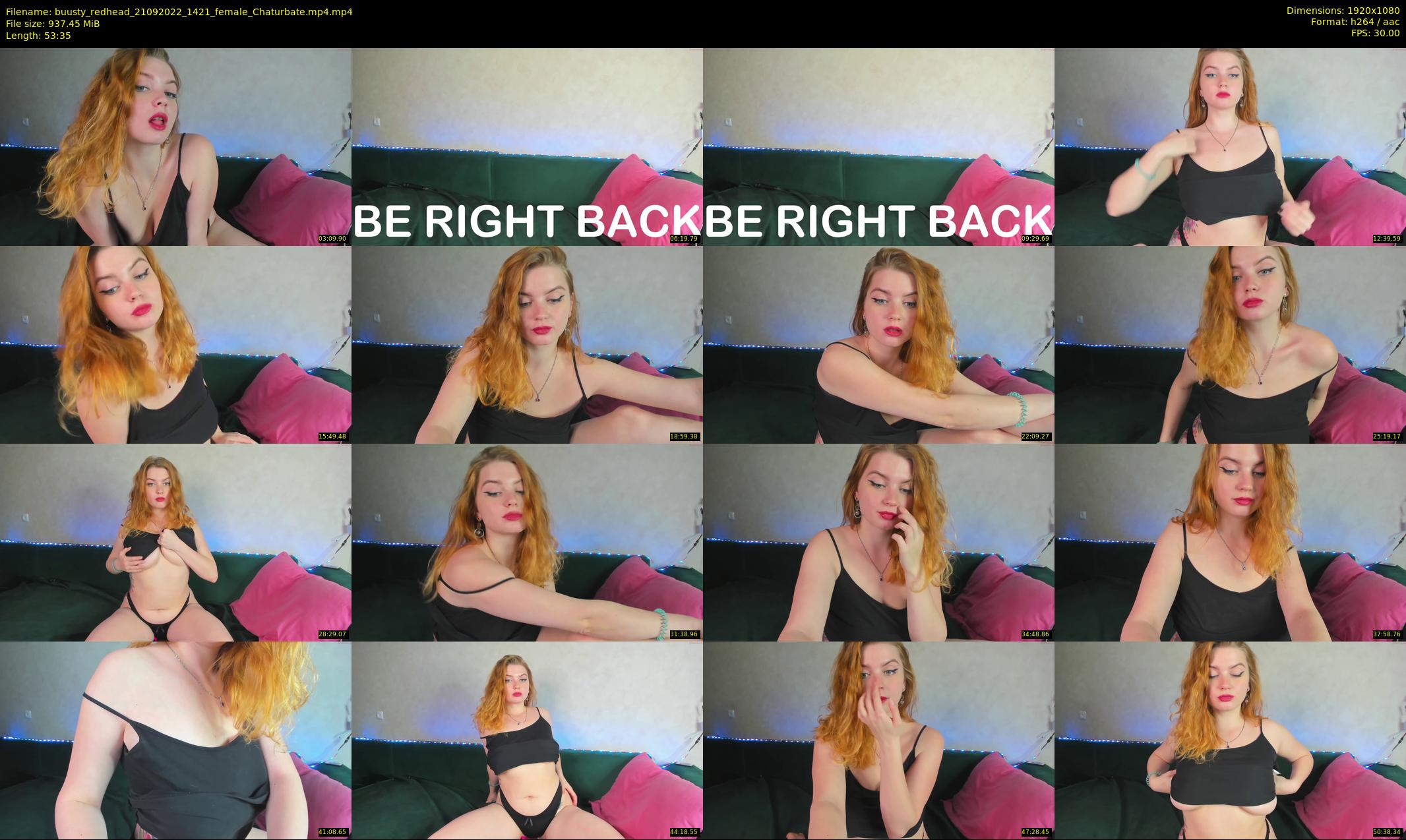buusty_redhead — 54 minute Chaturbate female cam show recording, 1080p, Sep 21, 2022