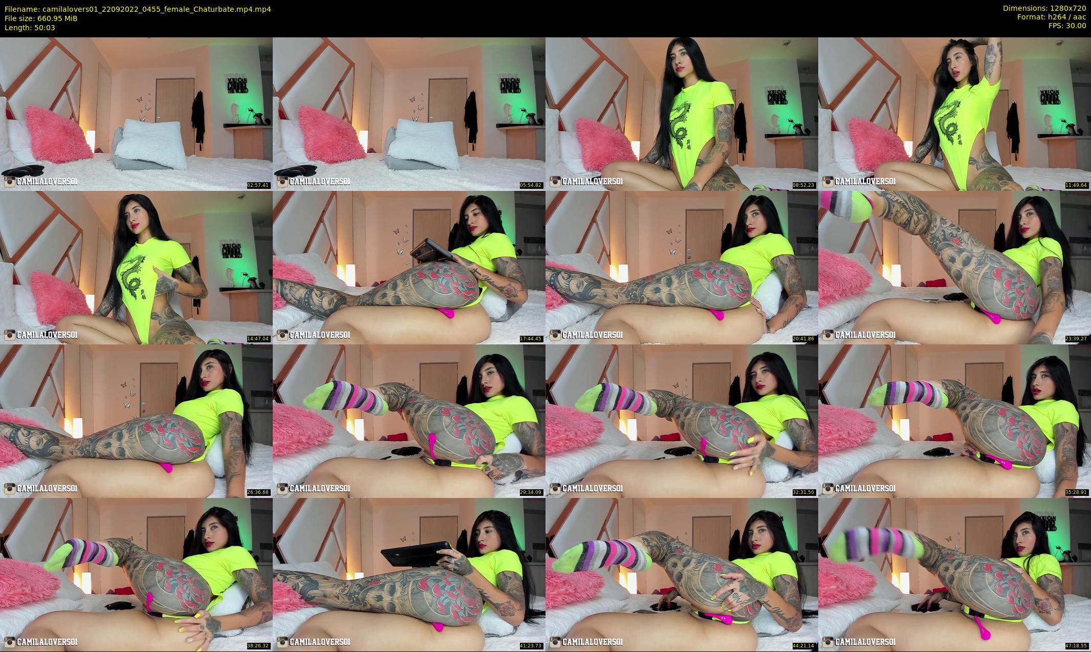 camilalovers01 — 51 minute Chaturbate female cam show recording, 720p, Sep 22, 2022