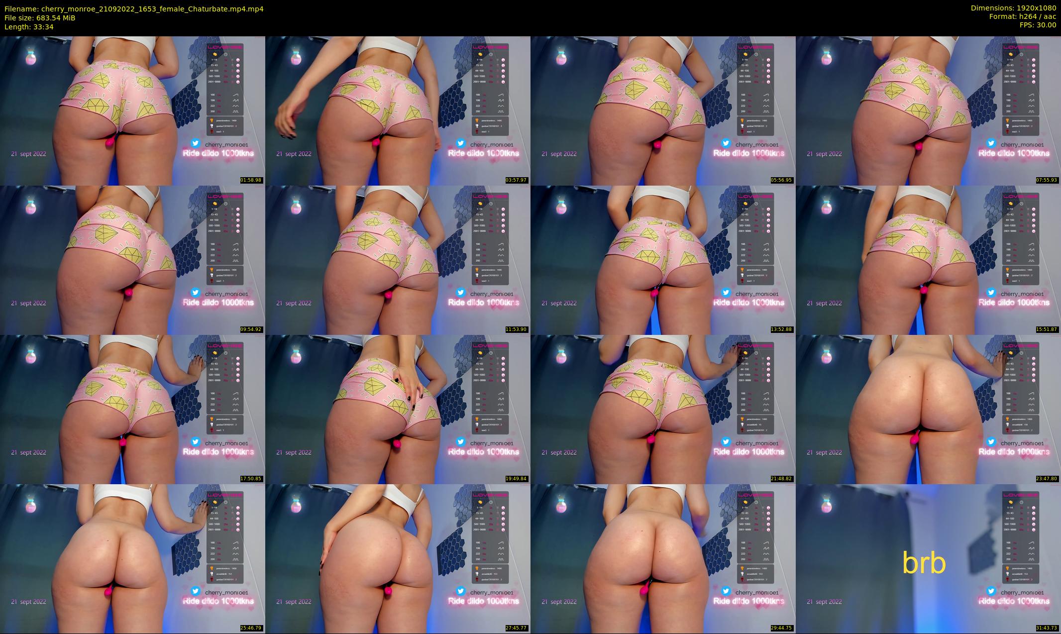 cherry_monroe — 34 minute Chaturbate female cam show recording, 1080p, Sep 21, 2022