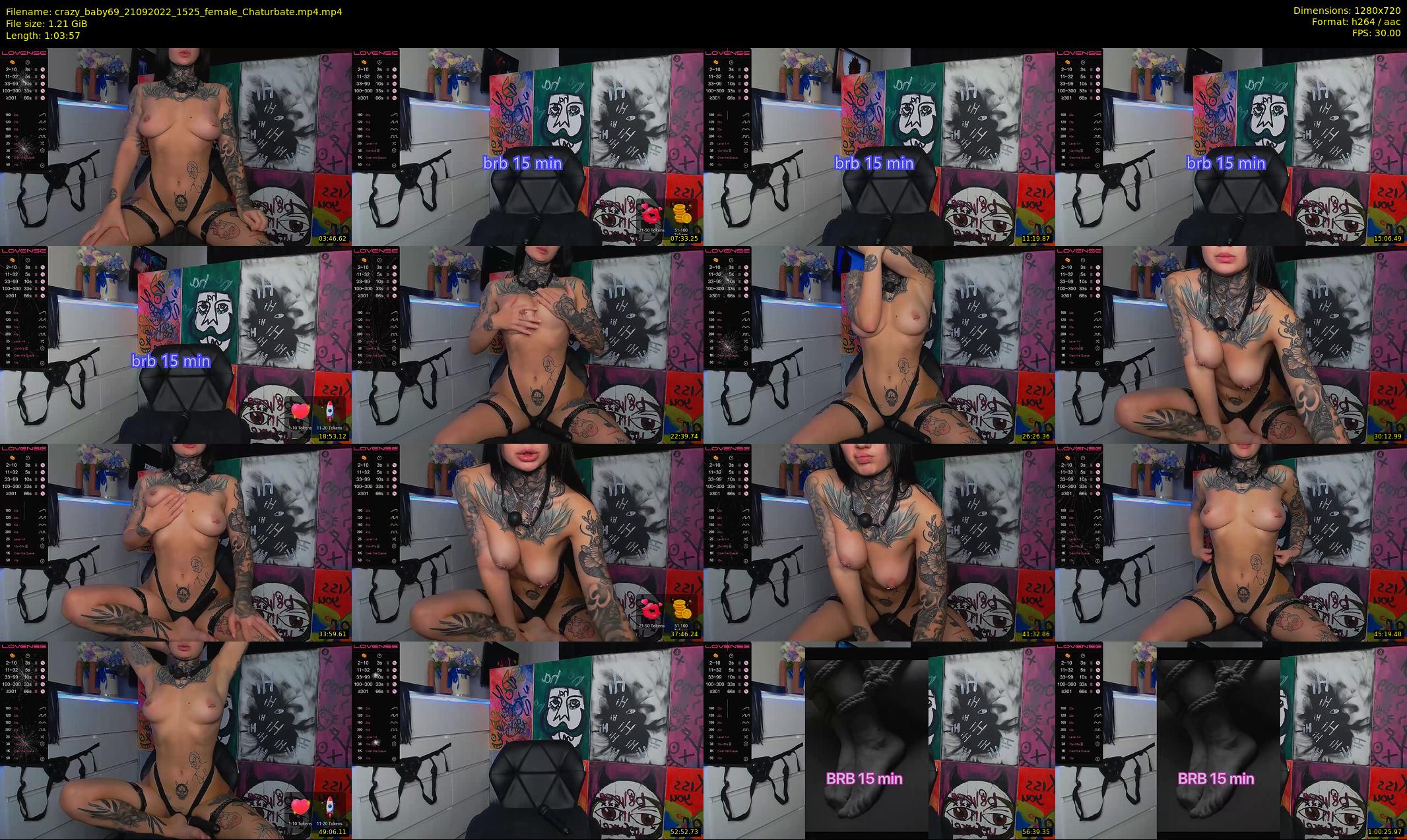 crazy_baby69 — 64 minute Chaturbate female cam show recording, 720p, Sep 21, 2022
