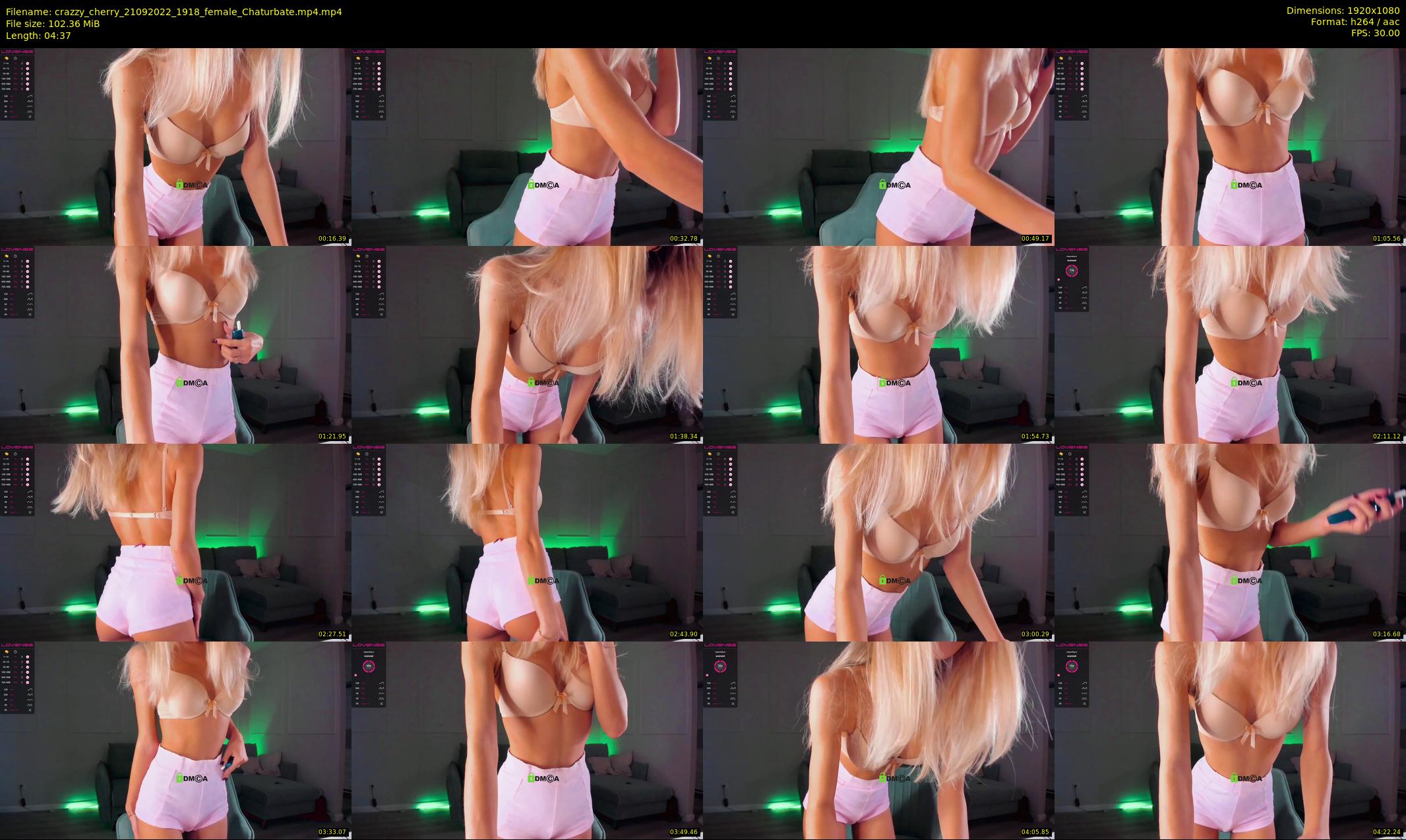 crazzy_cherry — 5 minute Chaturbate female cam show recording, 1080p, Sep 21, 2022