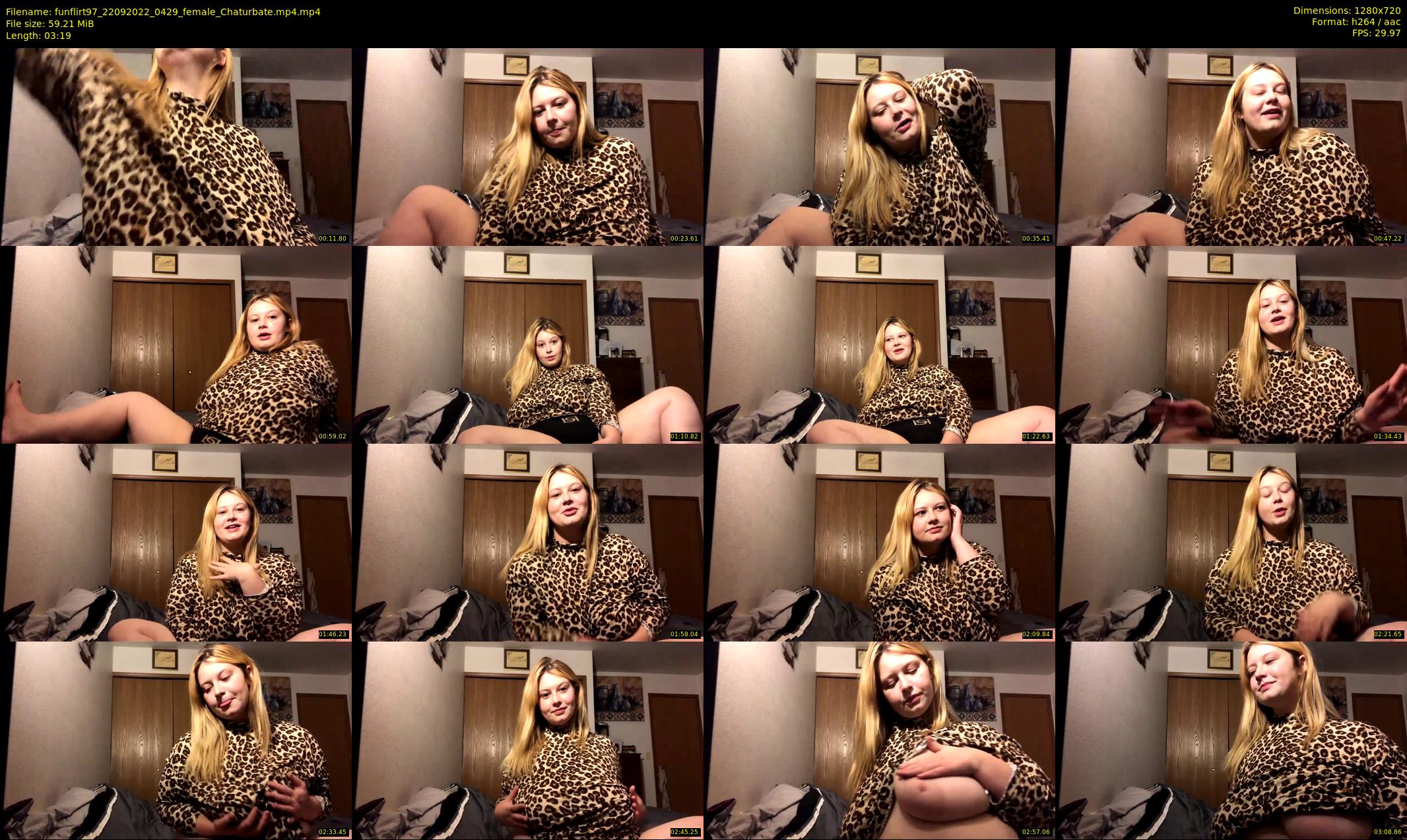 funflirt97 — 4 minute Chaturbate female cam show recording, 720p, Sep 22, 2022