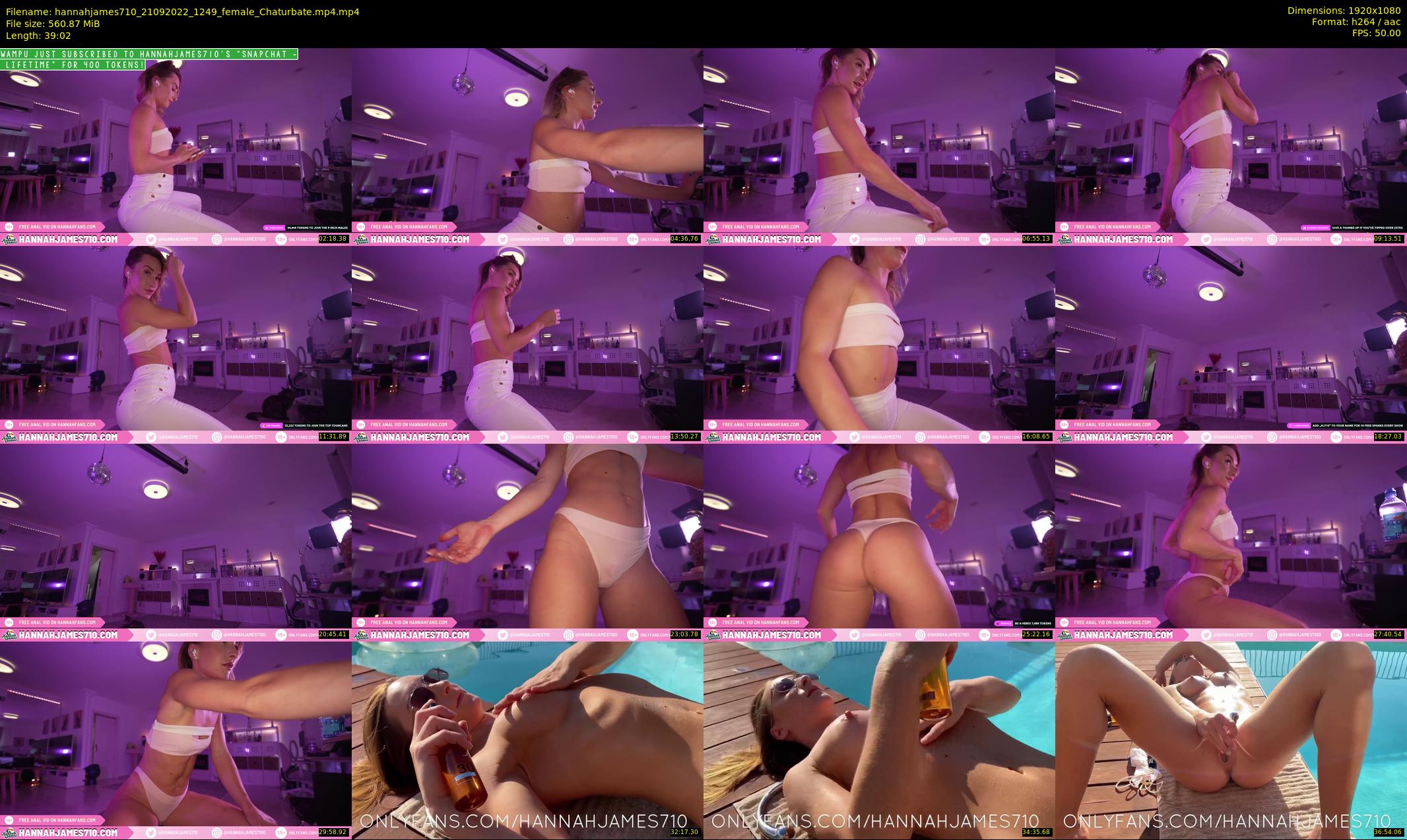 hannahjames710 — 40 minute Chaturbate female cam show recording, 1080p, Sep 21, 2022