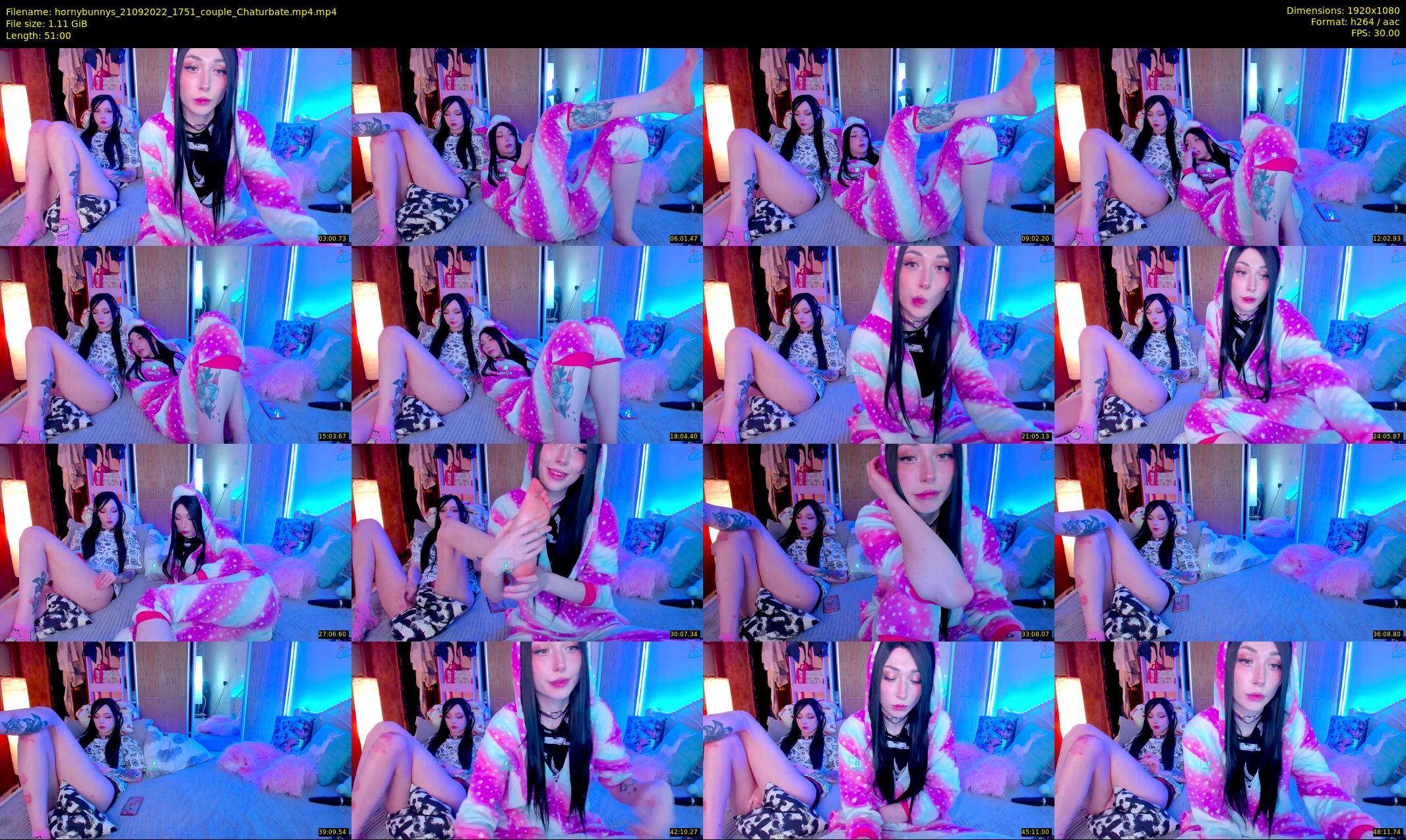 hornybunnys — 51 minute Chaturbate couple cam show recording, 1080p, Sep 21, 2022
