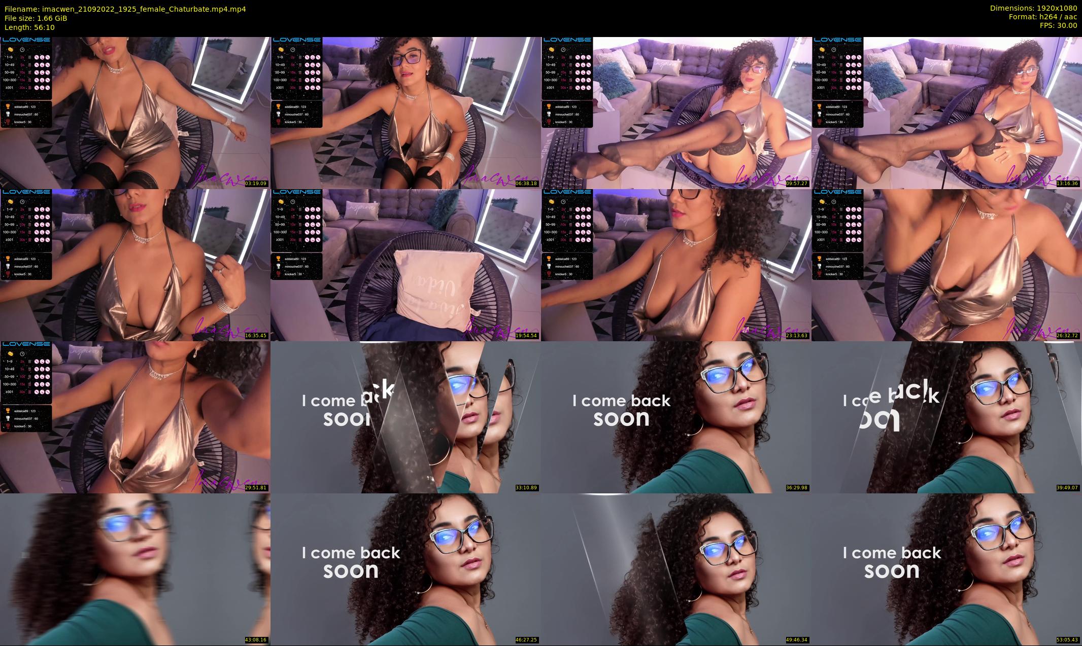 imacwen — 57 minute Chaturbate female cam show recording, 1080p, Sep 21, 2022