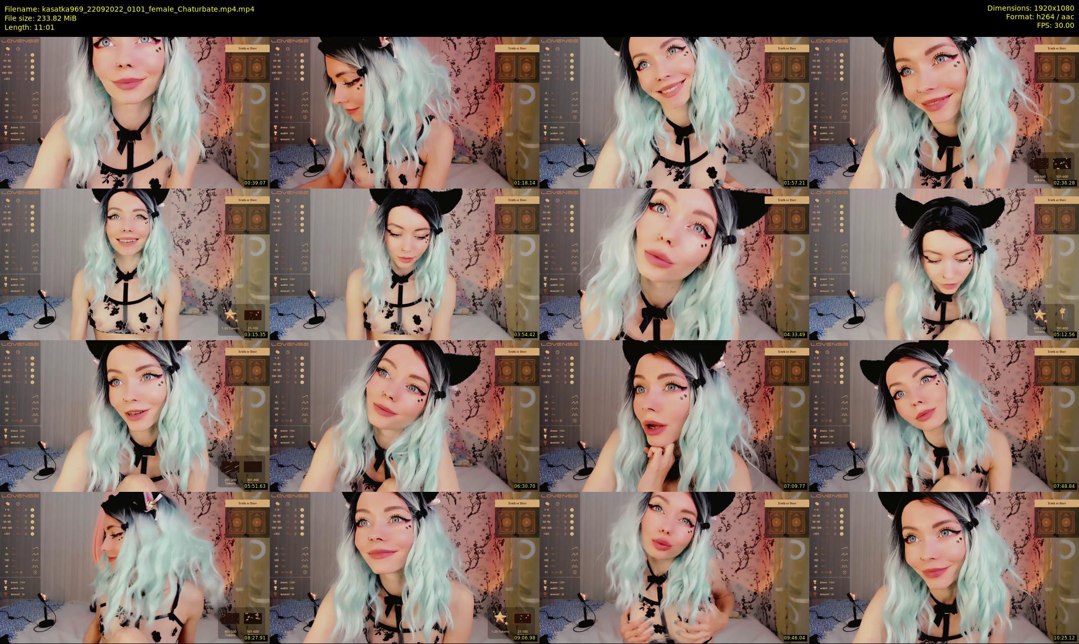 kasatka969 — 12 minute Chaturbate female cam show recording, 1080p, Sep 22, 2022