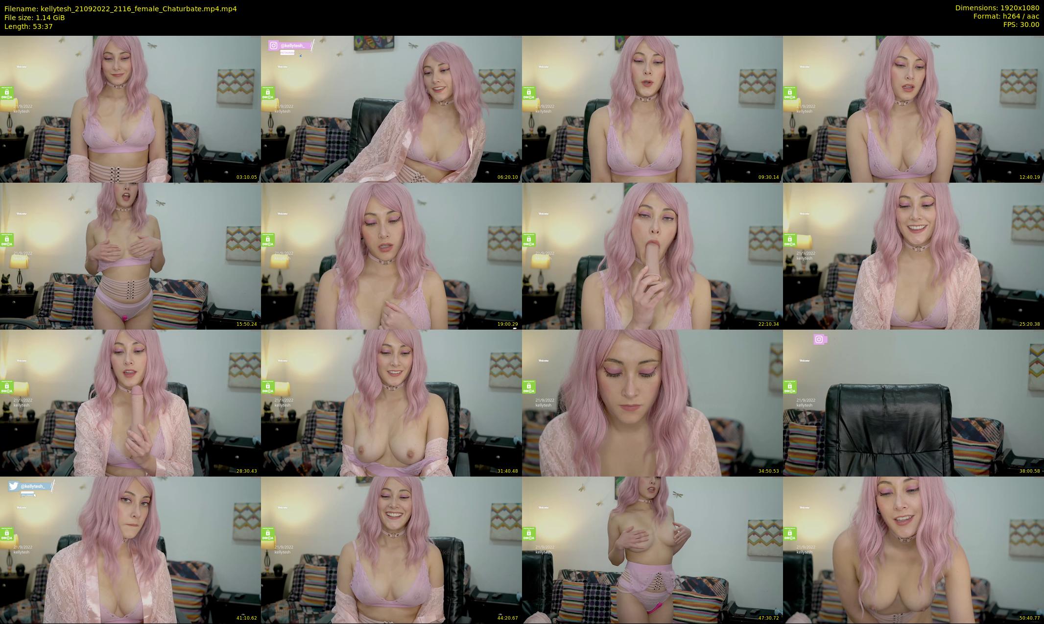 kellytesh — 54 minute Chaturbate female cam show recording, 1080p, Sep 21, 2022