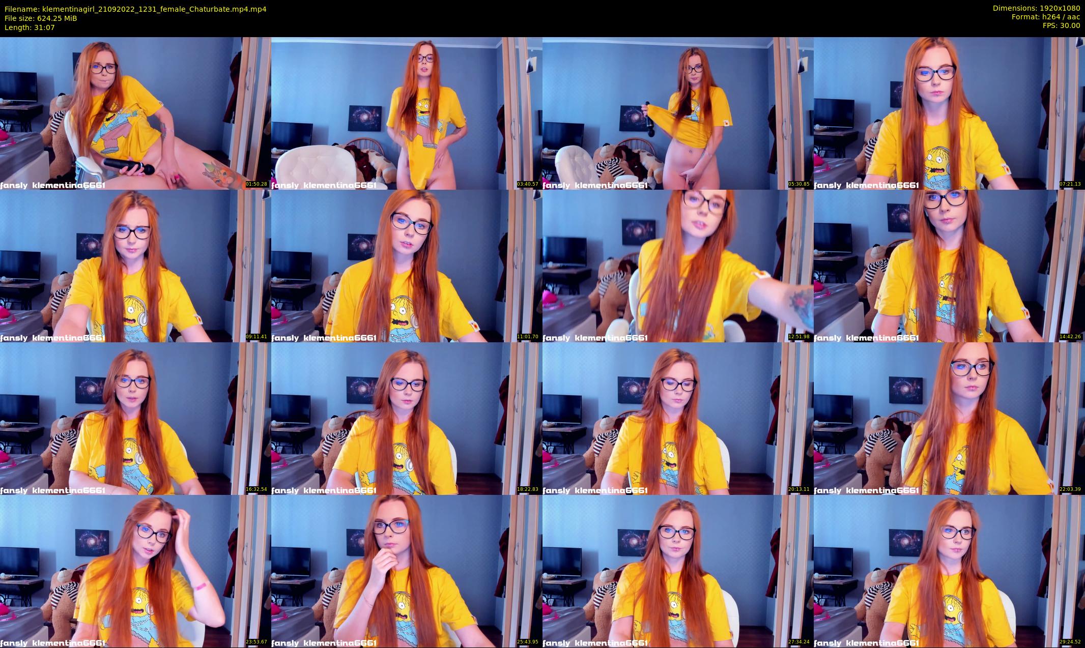 klementinagirl — 32 minute Chaturbate female cam show recording, 1080p, Sep 21, 2022