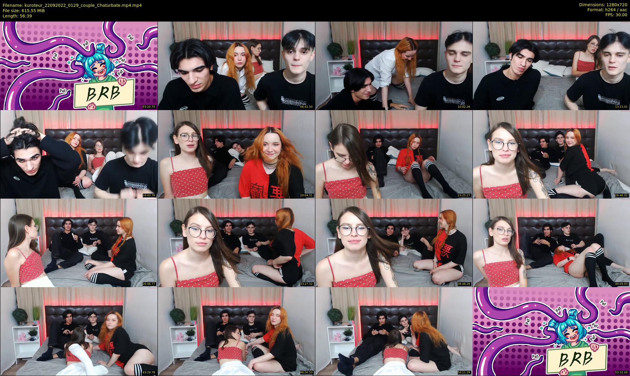 kuroteur — 57 minute Chaturbate couple cam show recording, 720p, Sep 22, 2022