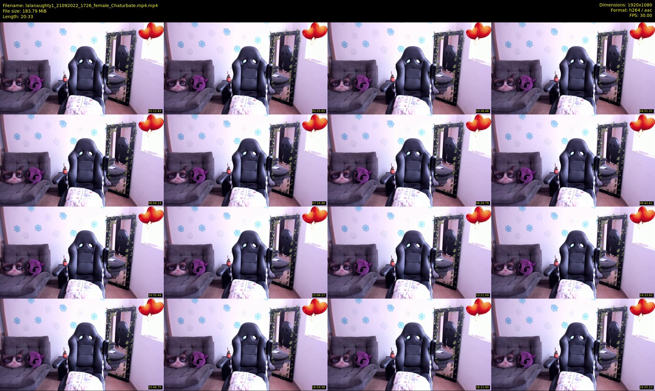 lalanaughty1 — 21 minute Chaturbate female cam show recording, 1080p, Sep 21, 2022