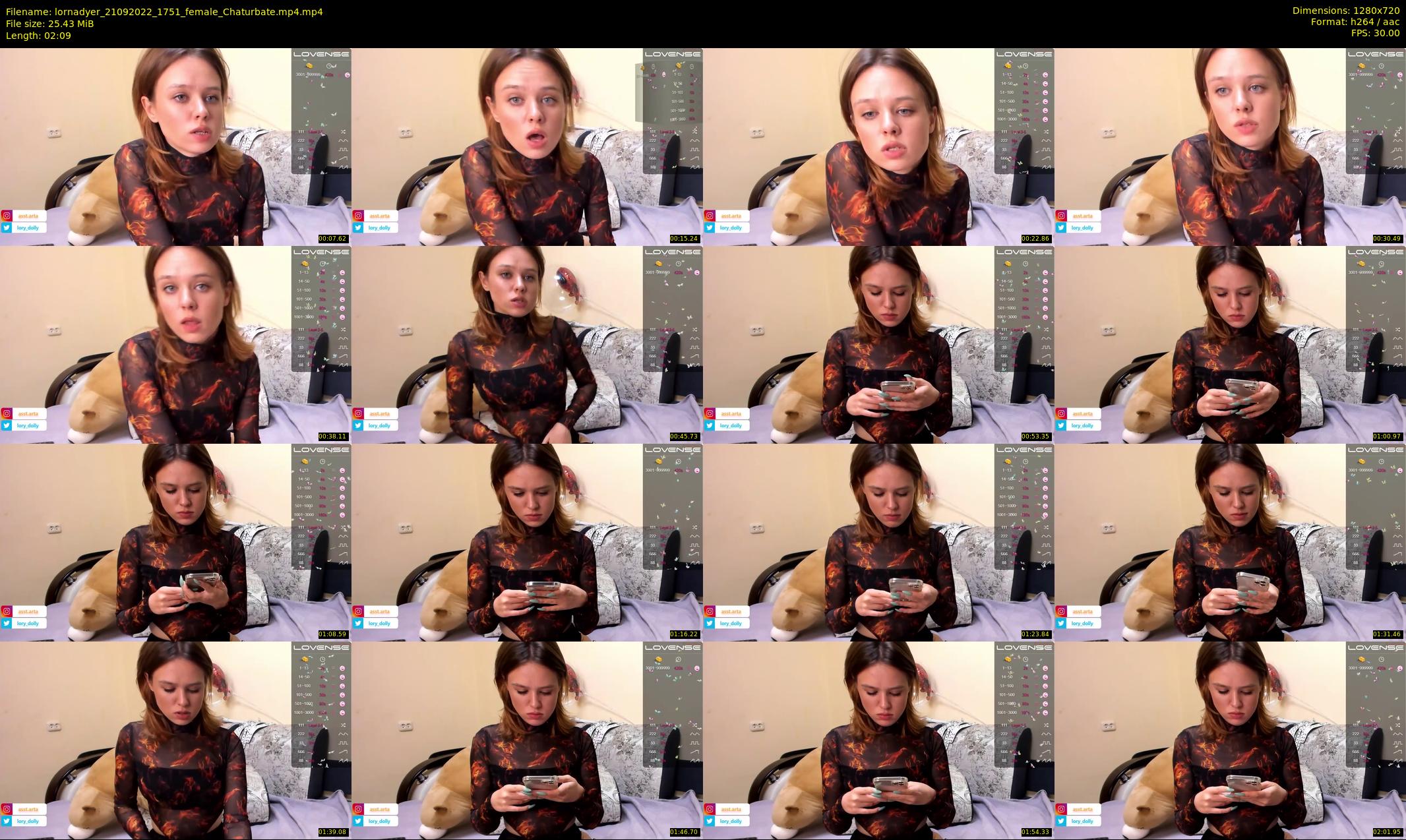 lornadyer — 3 minute Chaturbate female cam show recording, 720p, Sep 21, 2022