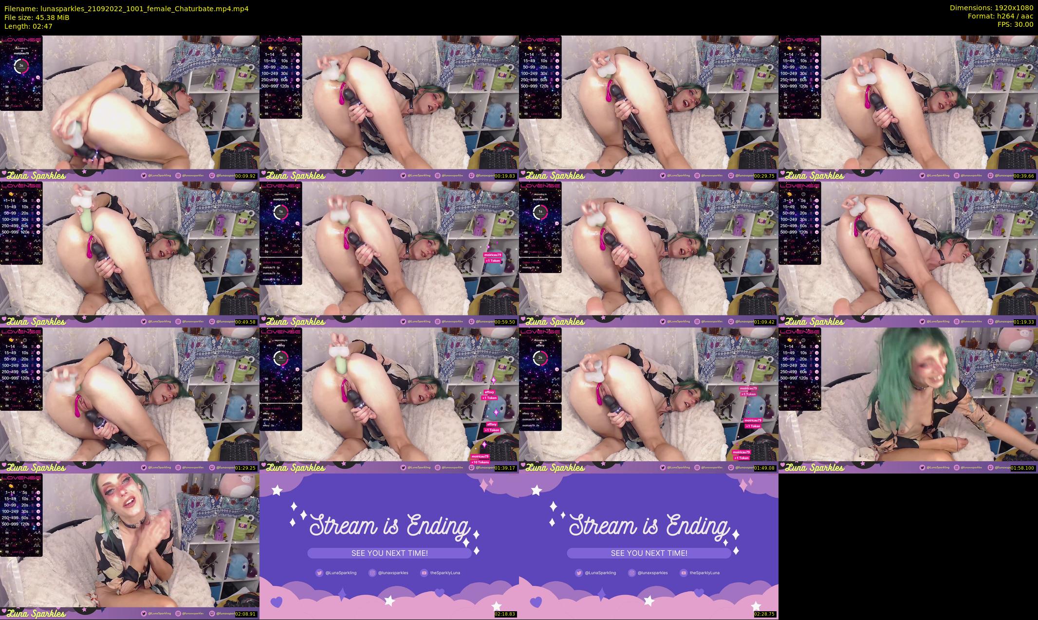 lunasparkles — 3 minute Chaturbate female cam show recording, 1080p, Sep 21, 2022