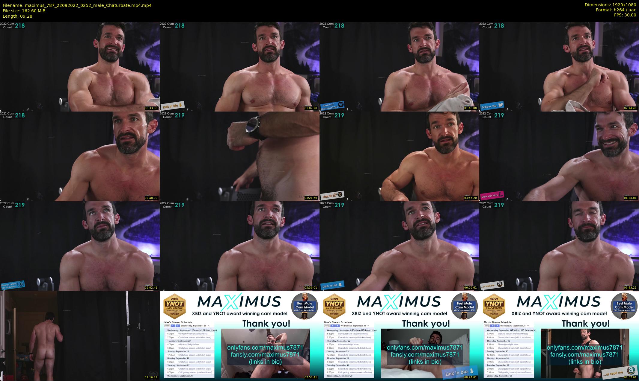 maximus_787 — 10 minute Chaturbate male cam show recording, 1080p, Sep 22, 2022