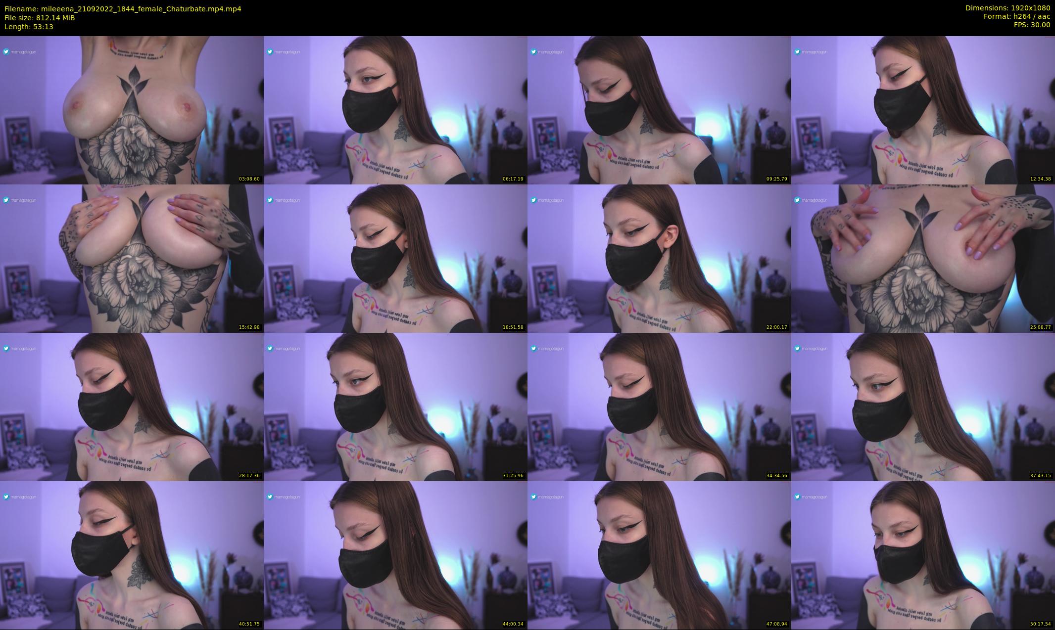 mileeena — 54 minute Chaturbate female cam show recording, 1080p, Sep 21, 2022