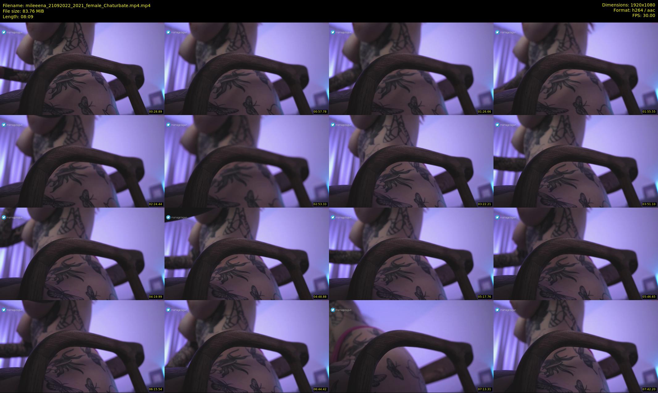mileeena — 9 minute Chaturbate female cam show recording, 1080p, Sep 21, 2022