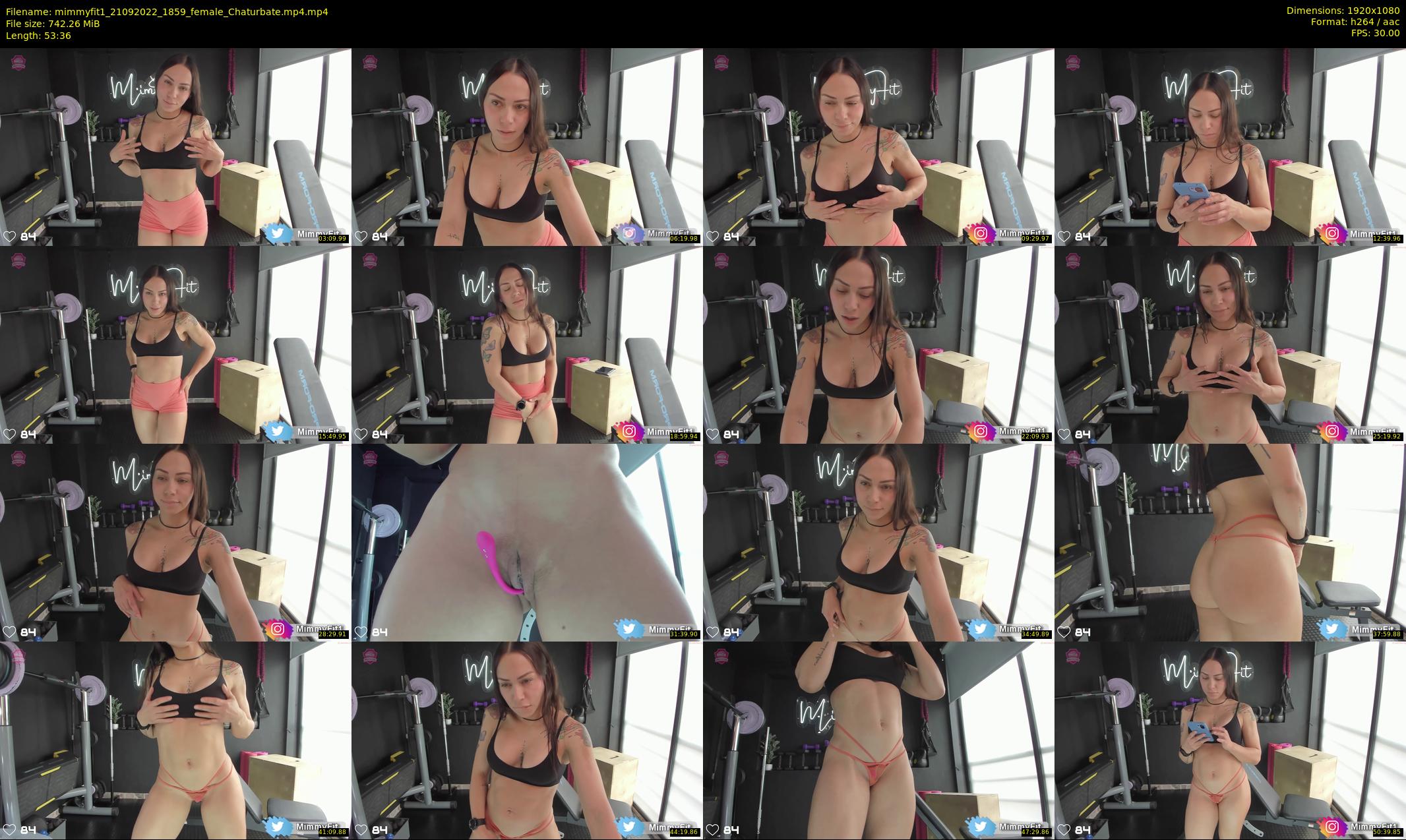 mimmyfit1 — 54 minute Chaturbate female cam show recording, 1080p, Sep 21, 2022