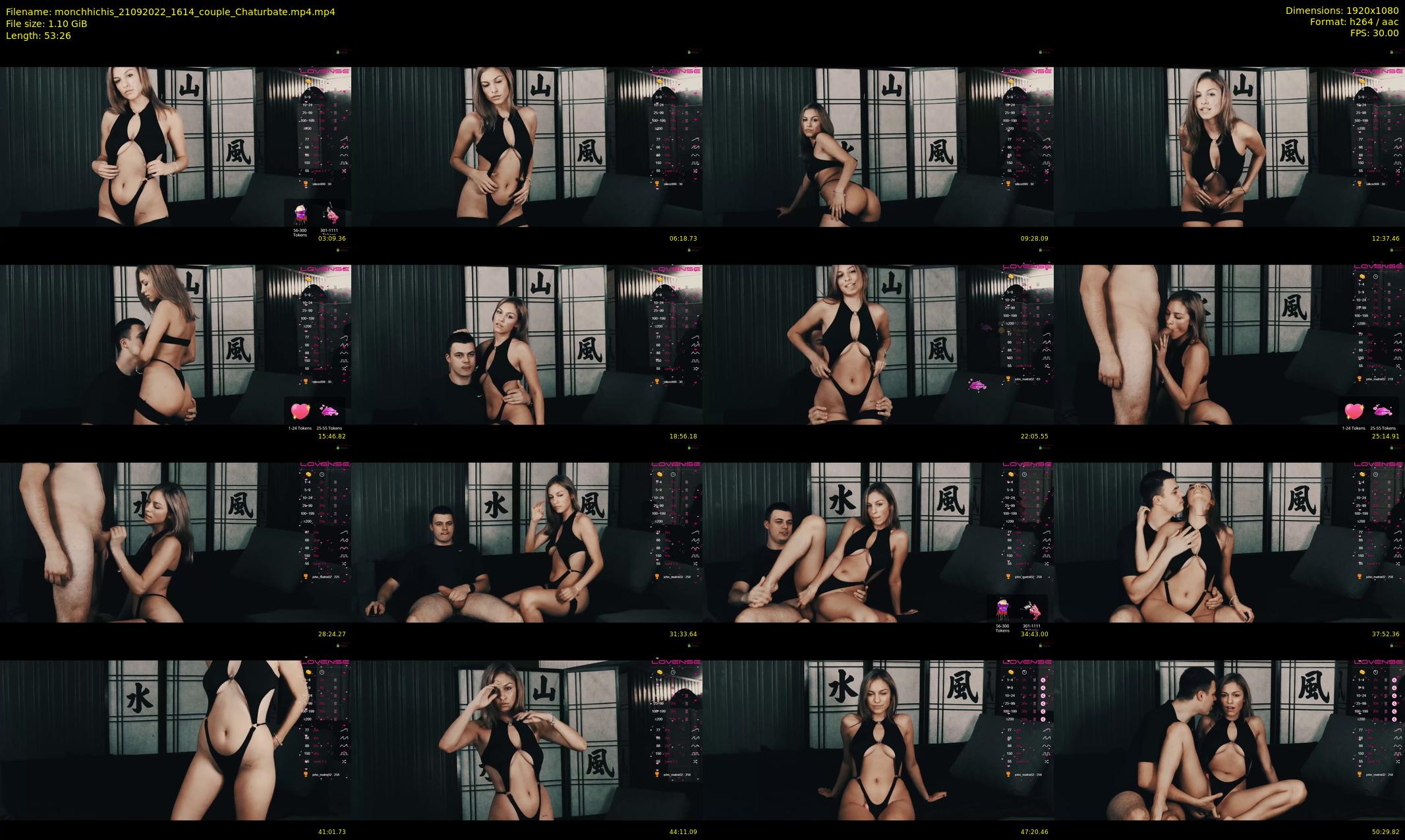 monchhichis — 54 minute Chaturbate couple cam show recording, 1080p, Sep 21, 2022